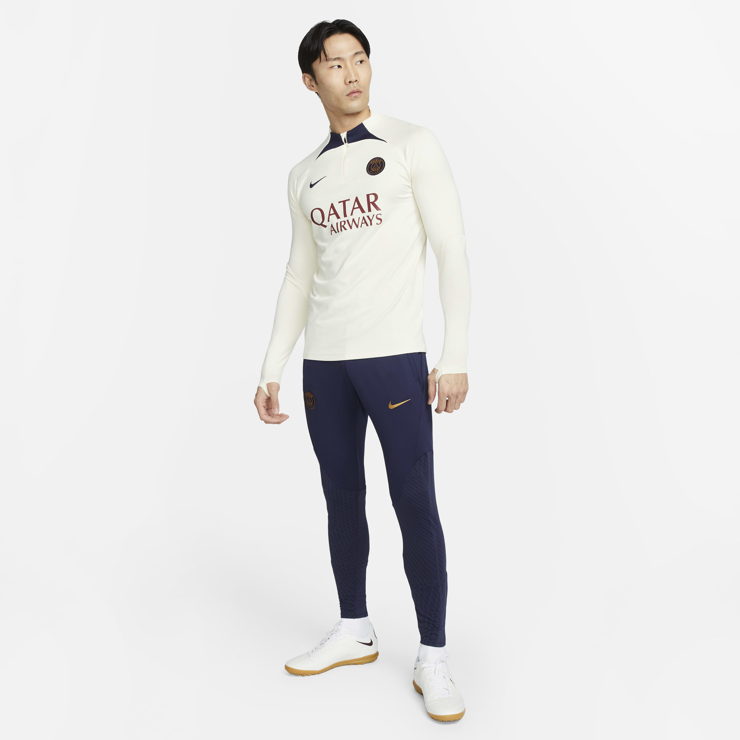 Buy Paris Saint Germain Strike Men s Nike Dri FIT Knit Football Pants Blackened Blue Blackened Blue Gold Suede Nike Saudi Official
