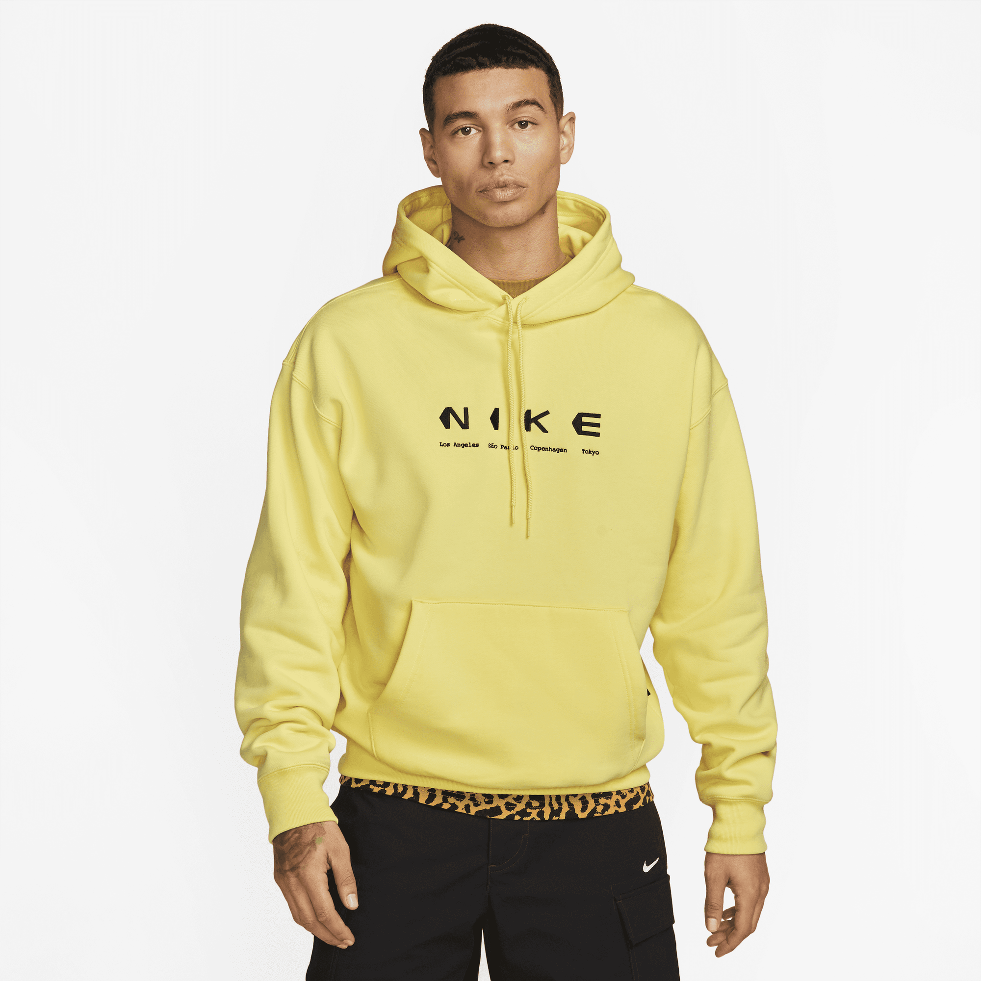 yellow nike pullover hoodie
