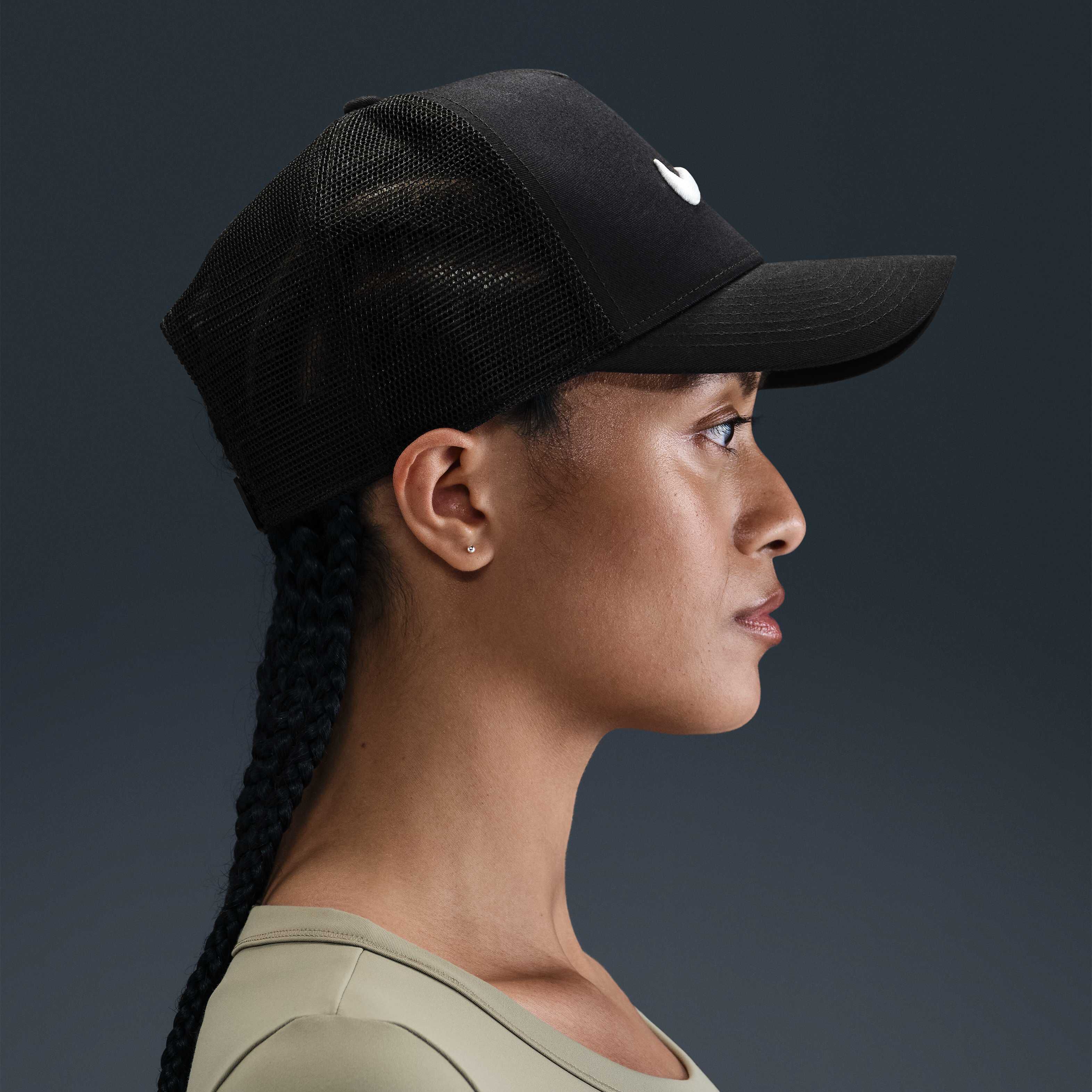 ■Nike■ Rise Structure Trucker Cap Black White II1314010 II Nike Rise Structured Trucker Hat Unisex Sportwear Hat Cap