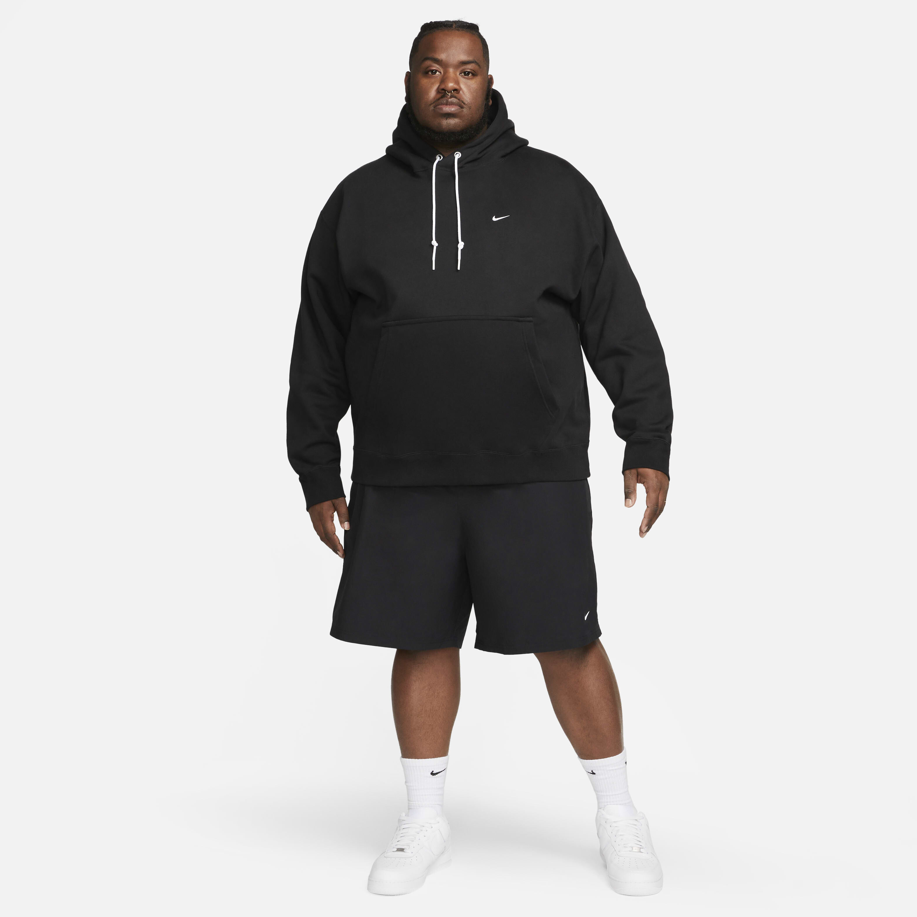Buy Nike Solo Swoosh Men's Fleece Pullover Hoodie - Black