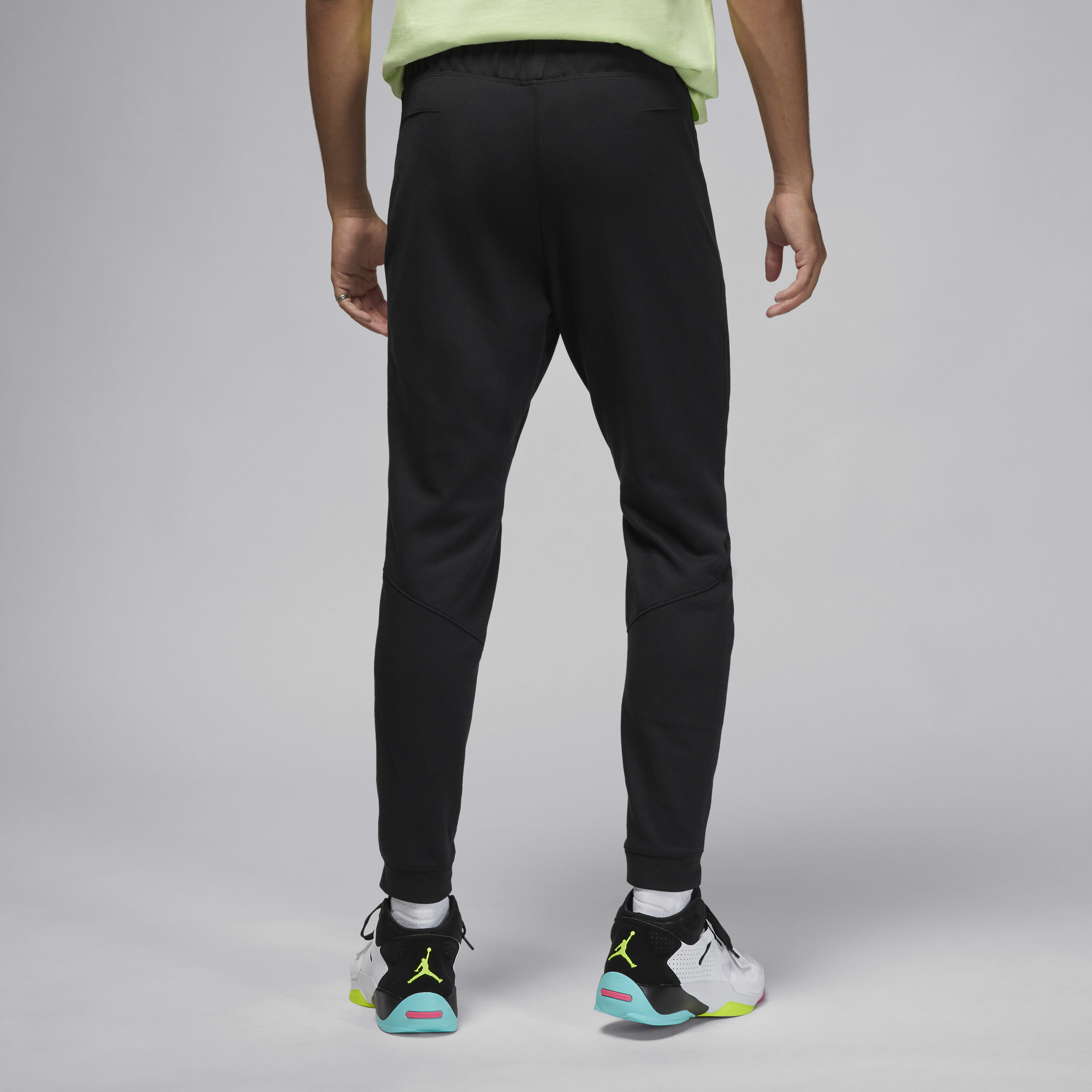 Buy Jordan Dri FIT Sport Men s Air Fleece Trousers Black Black Nike Saudi Official