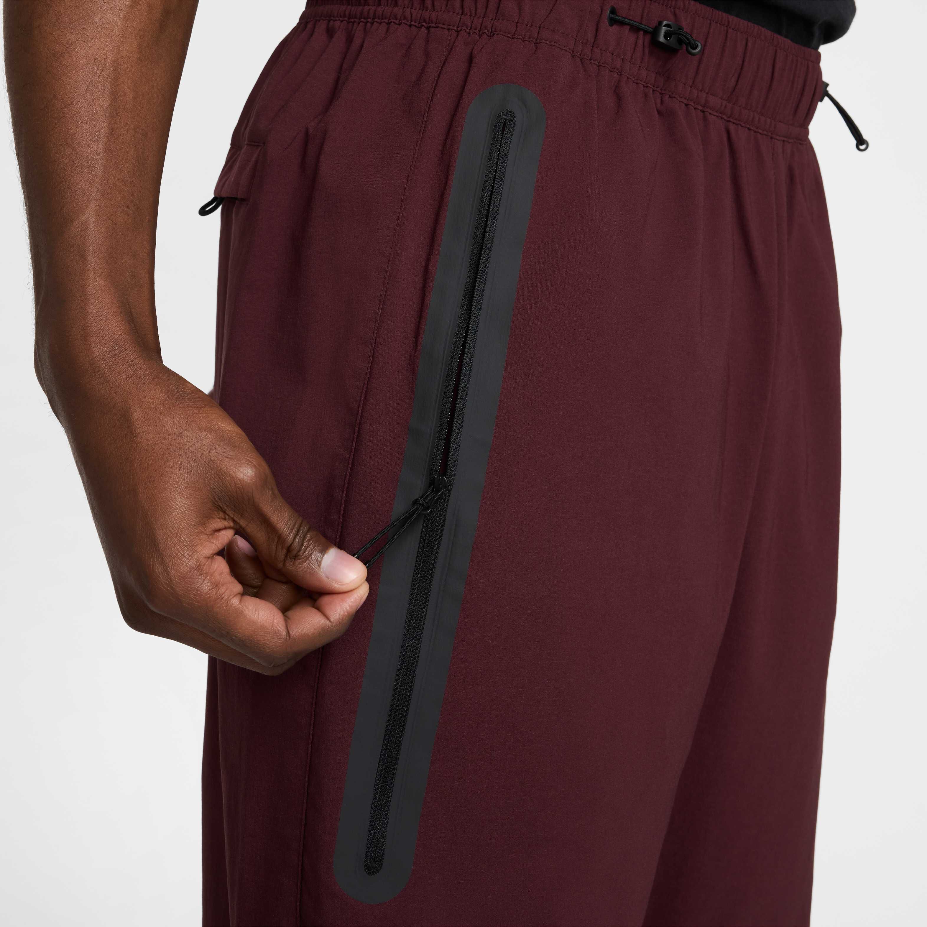 Buy Nike Tech Men's Woven Oversized Trousers - Burgundy Crush