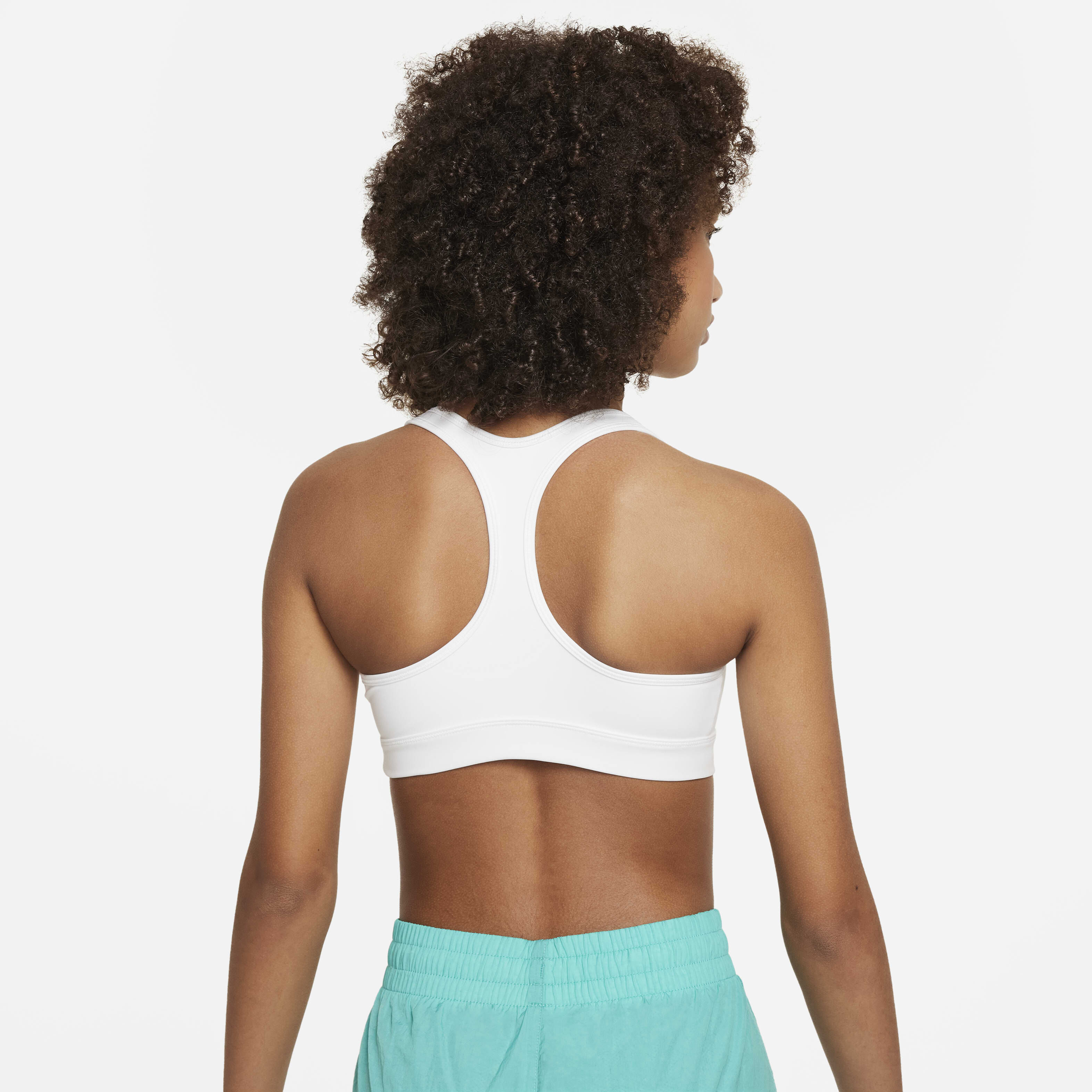 Kids white sports bra sales