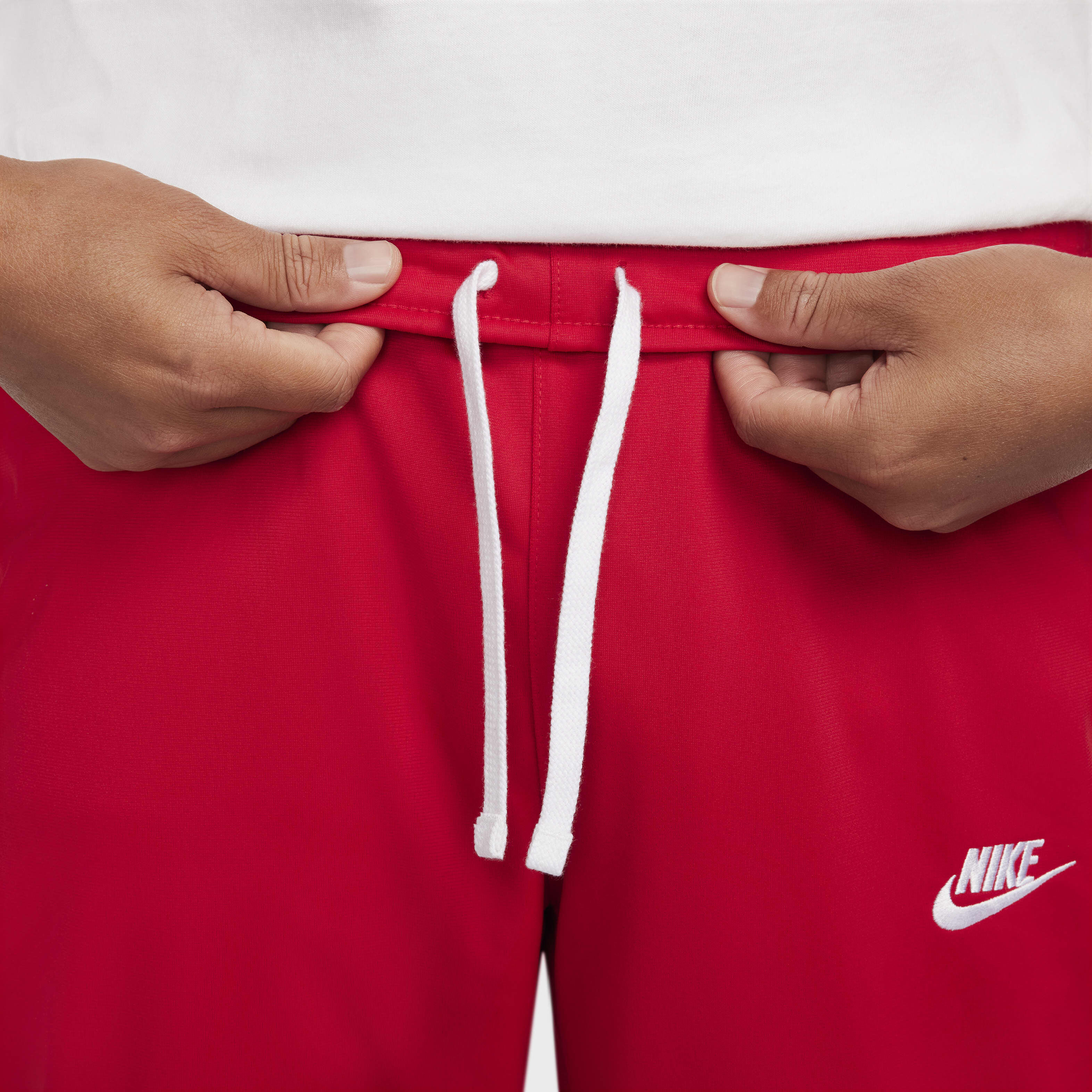 Buy Nike Club Men s Poly Knit Tracksuit University Red White Nike Saudi Official