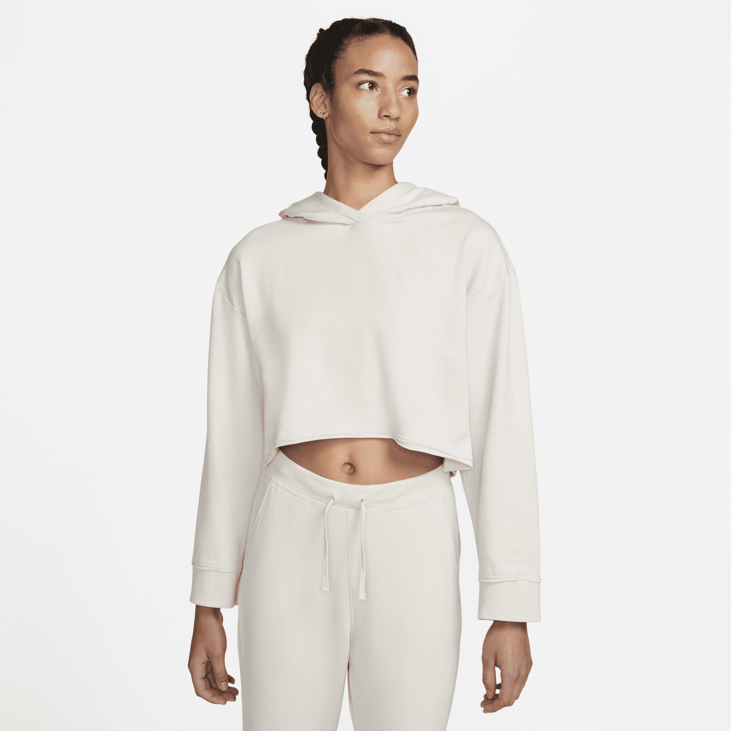 Nike white cropped hoodie deals