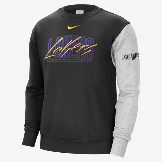 Hoodies & Sweatshirts-Nike, Los Angeles Lakers Courtside, Men's Nike NBA Fleece Sweatshirt