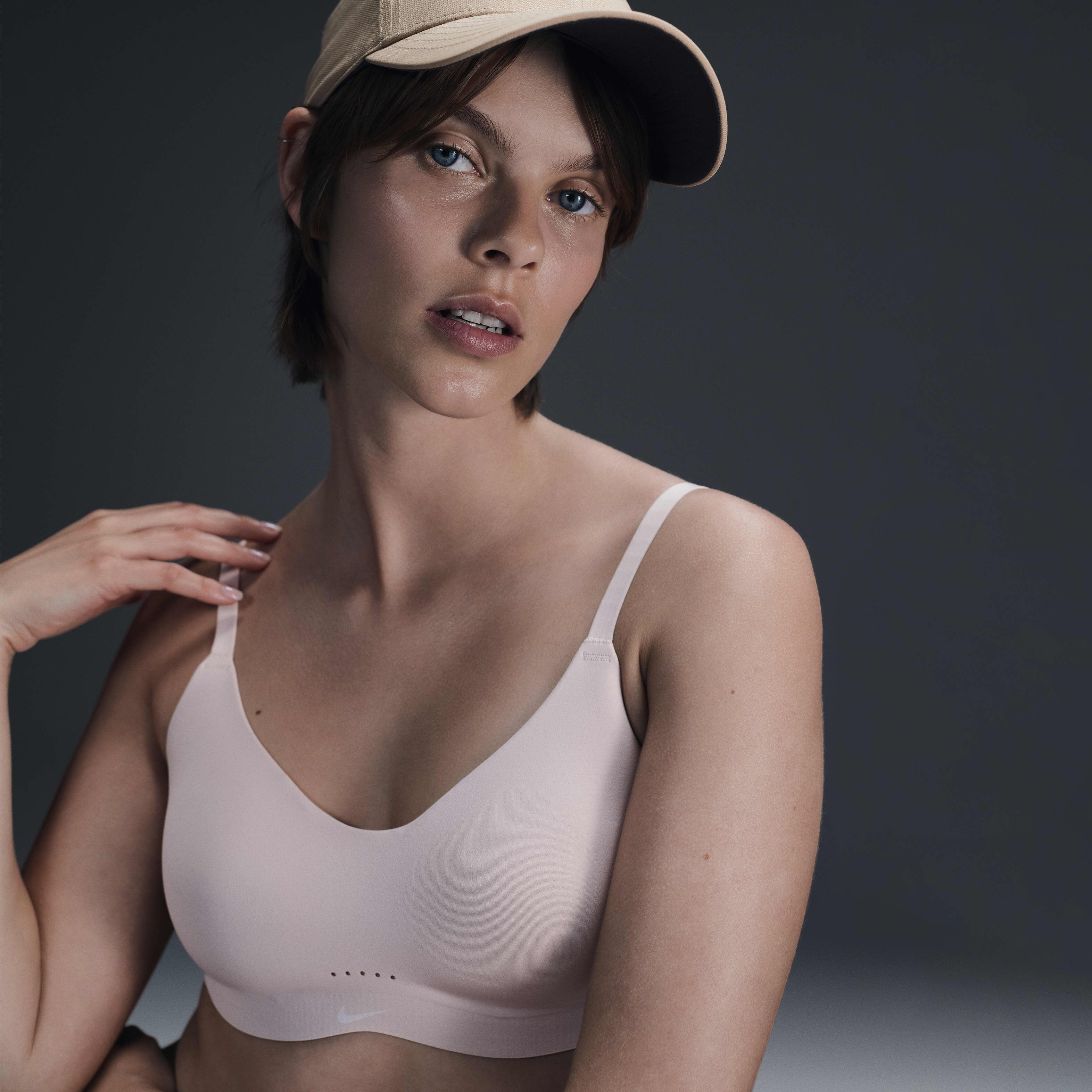 Nike beige sports bra outlet