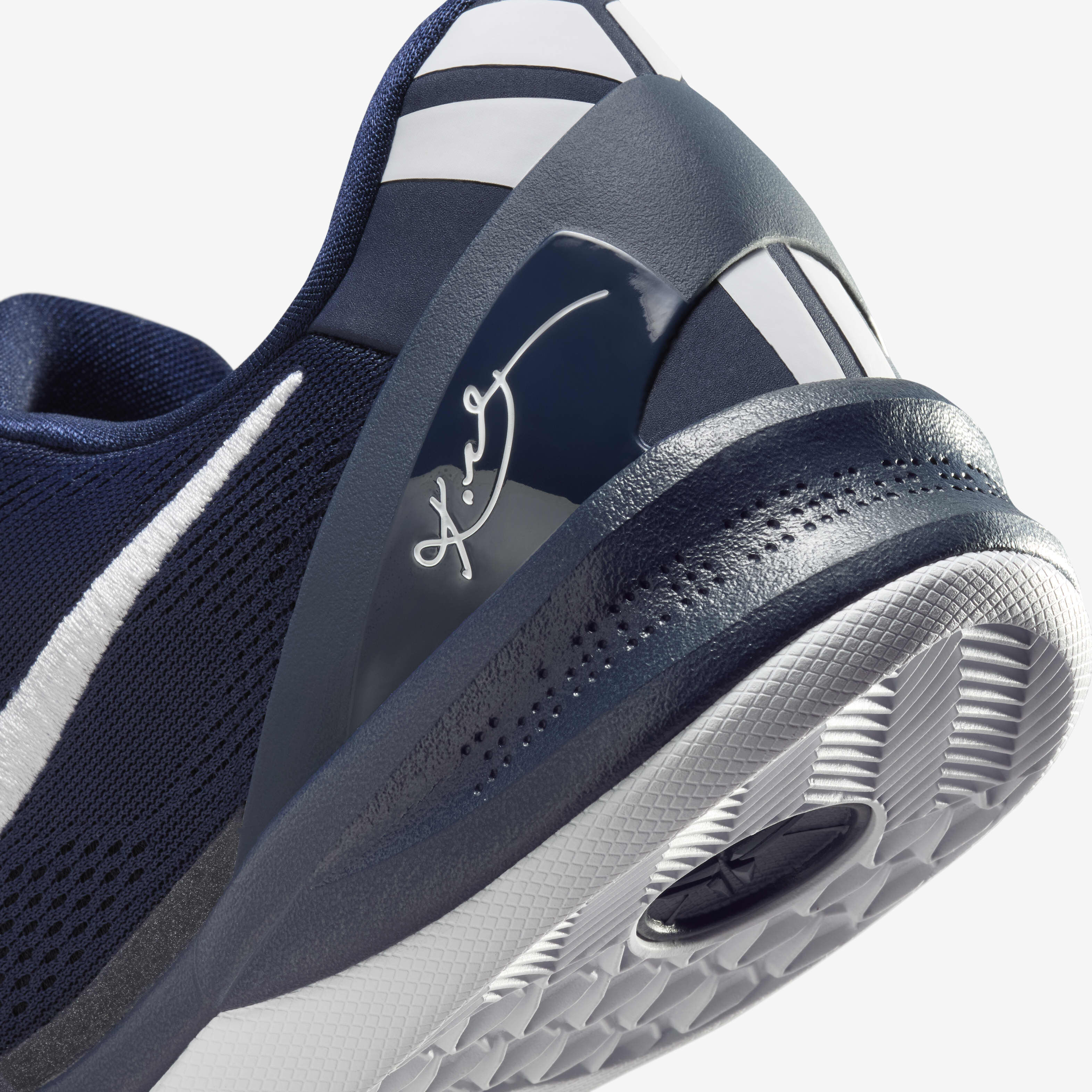 Nike kobe ad white silver blue basketball shoes sale