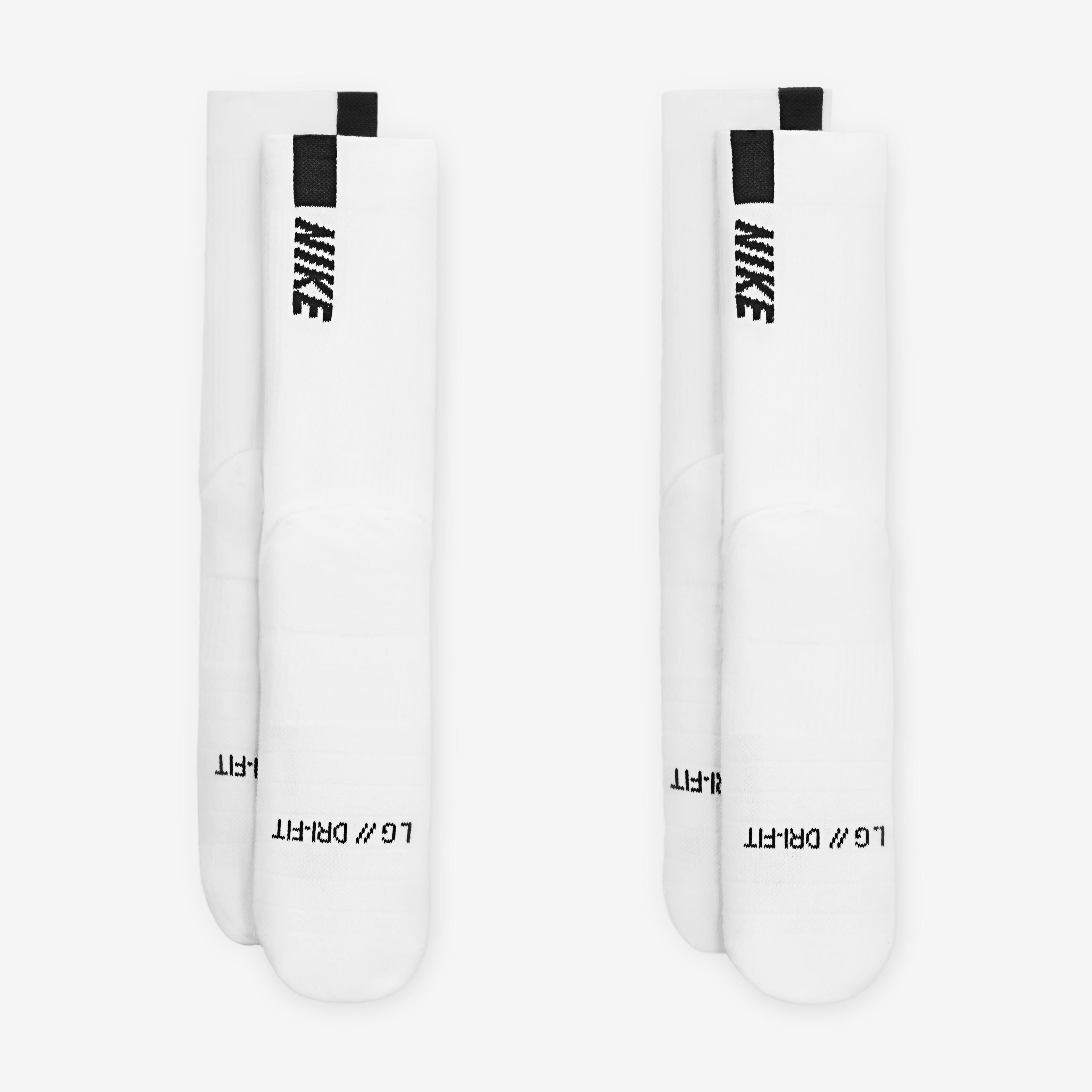 Buy Nike Multiplier Crew Socks 2 Pairs White Black Nike Saudi Official