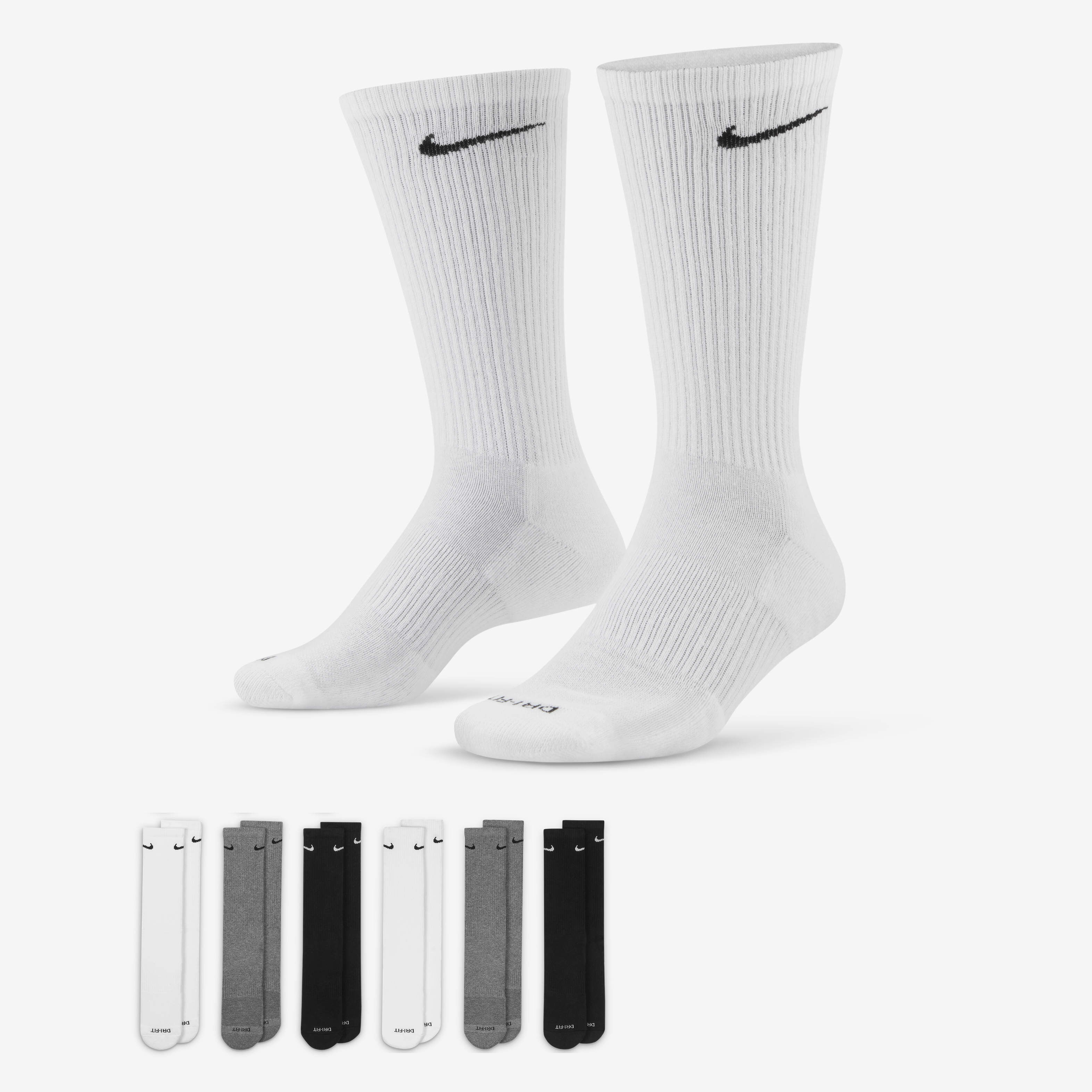 Nike men's socks dri fit crew 6 pairs shop