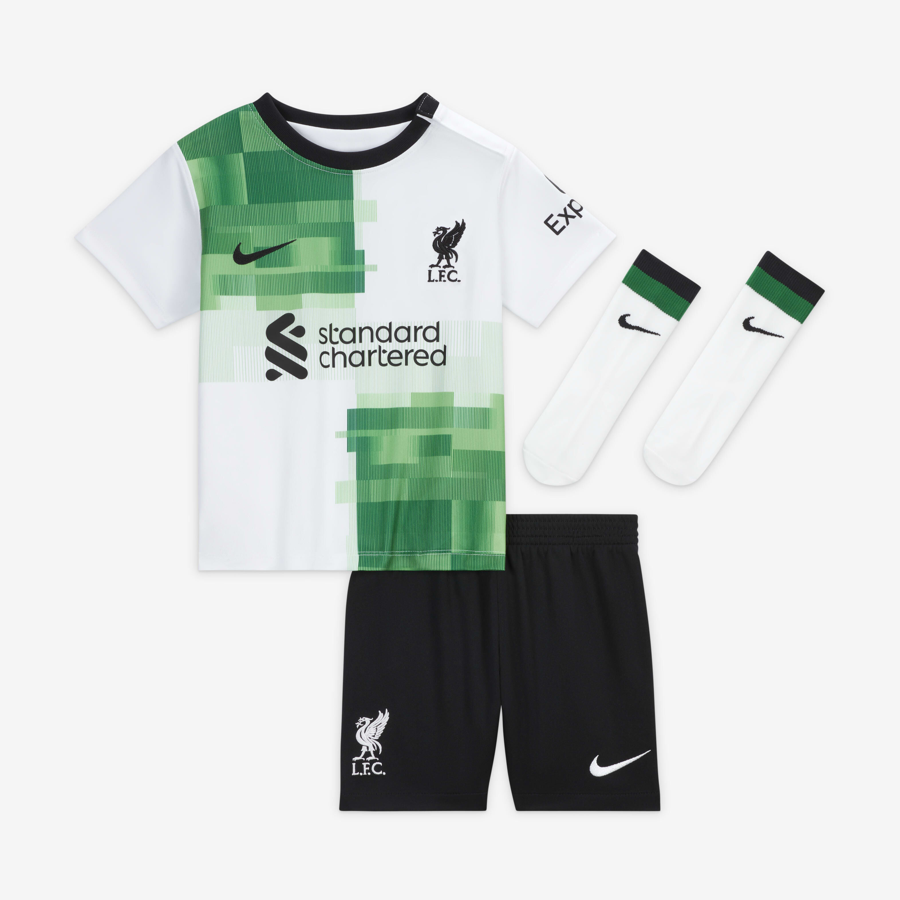 Liverpool white and green kit deals