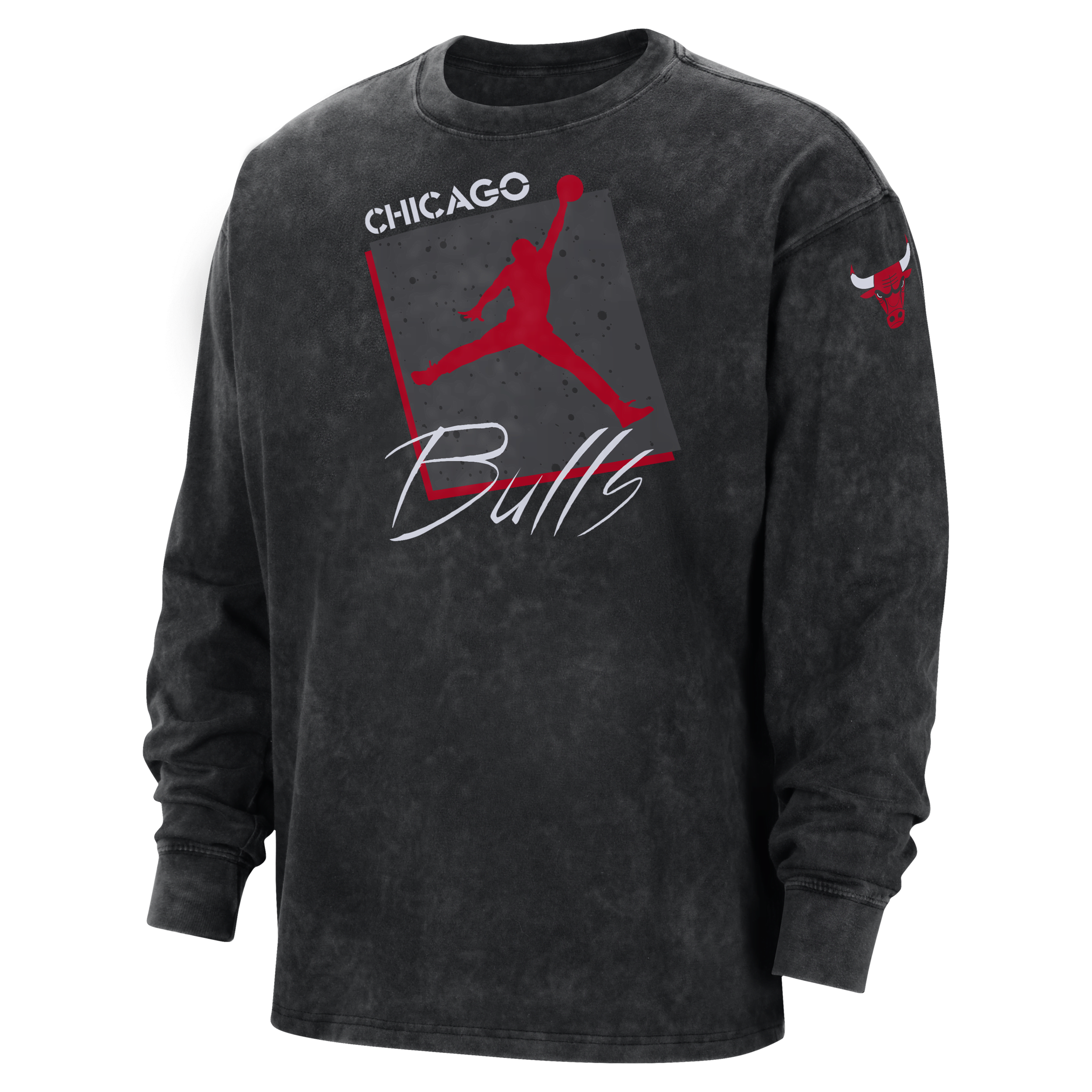Youth Chicago Bulls Jordan Brand White Courtside Statement Edition Max90  T-Shirt