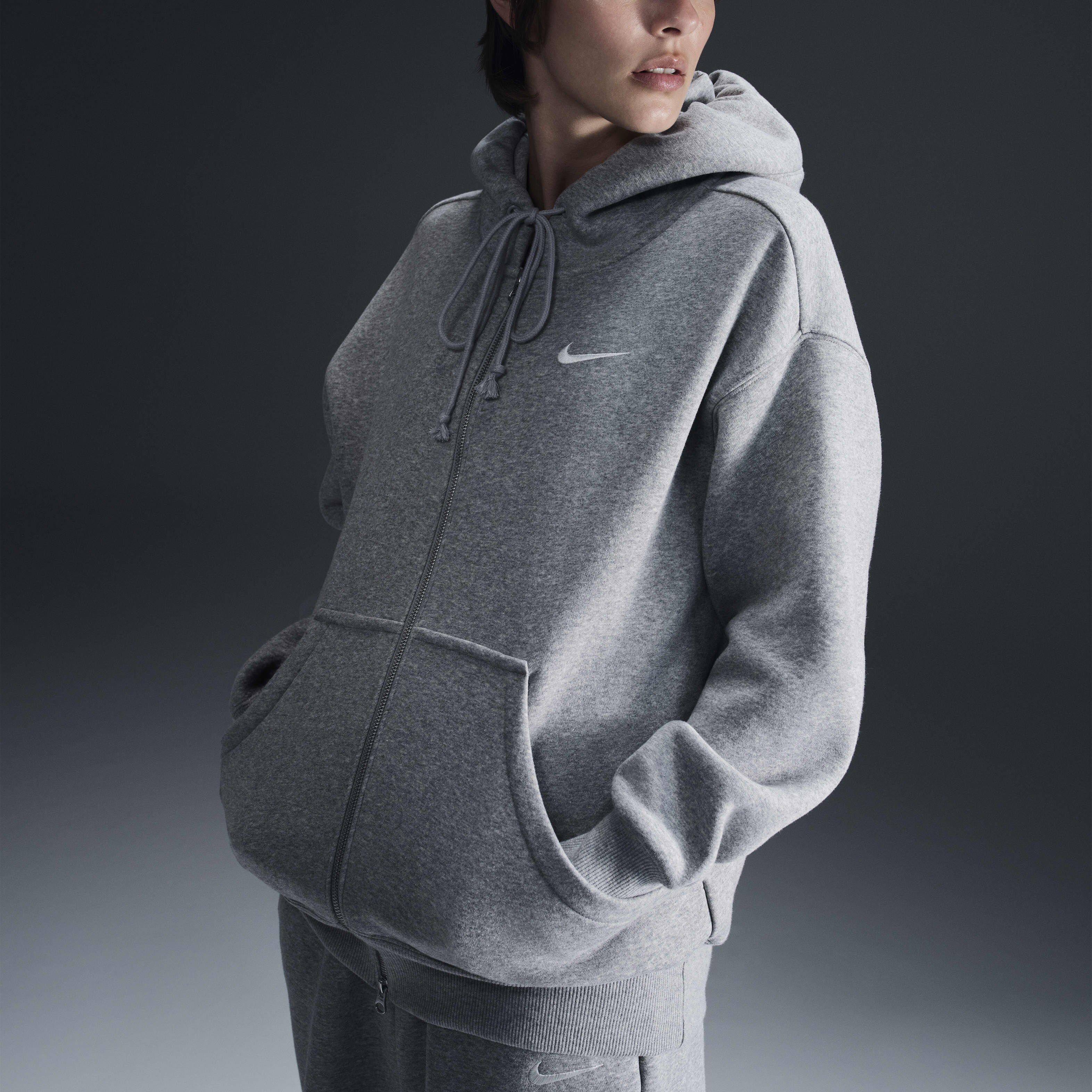 Grey nike oversized hoodie shop