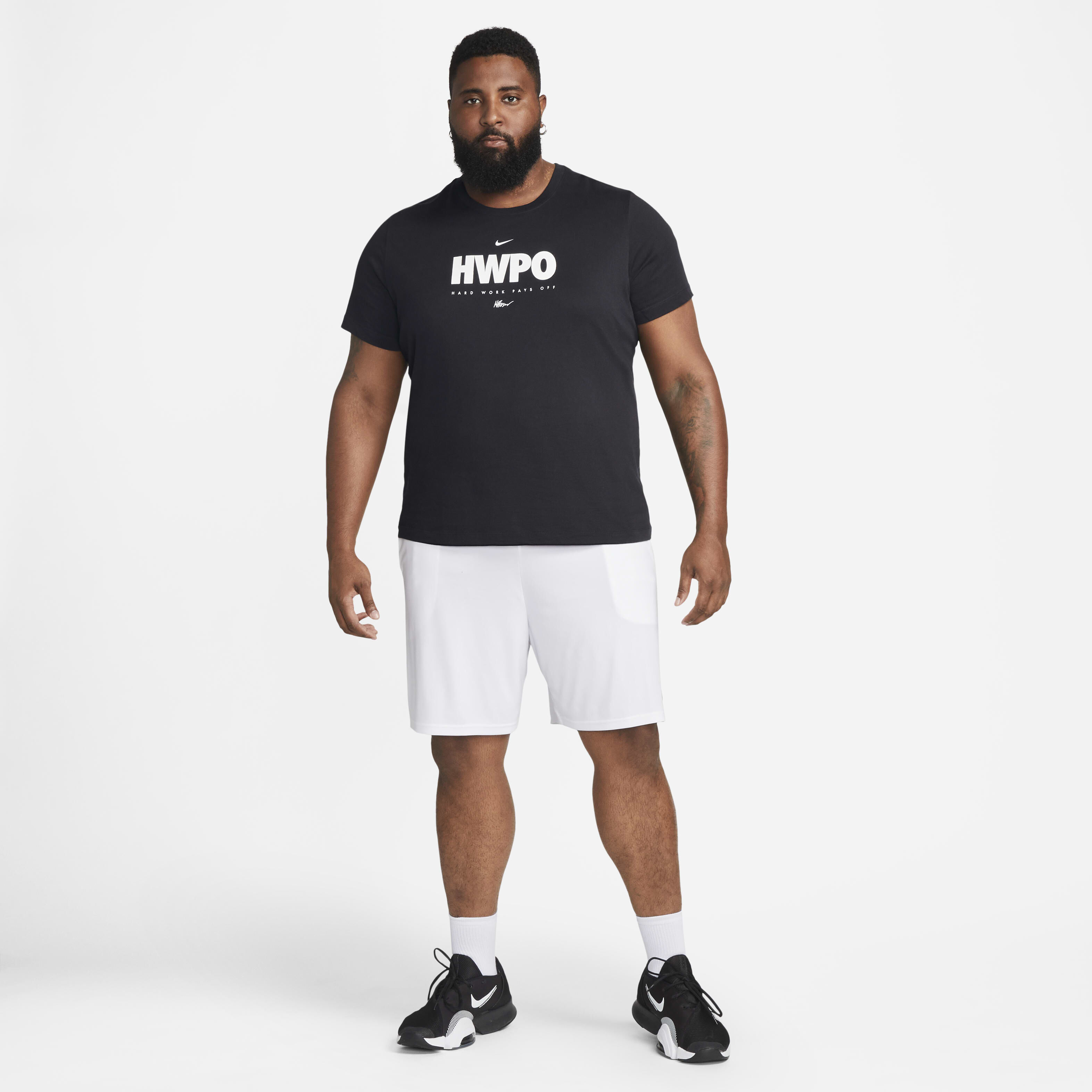 Buy Nike Dri FIT HWPO Men s Training T Shirt Black Nike Saudi Official