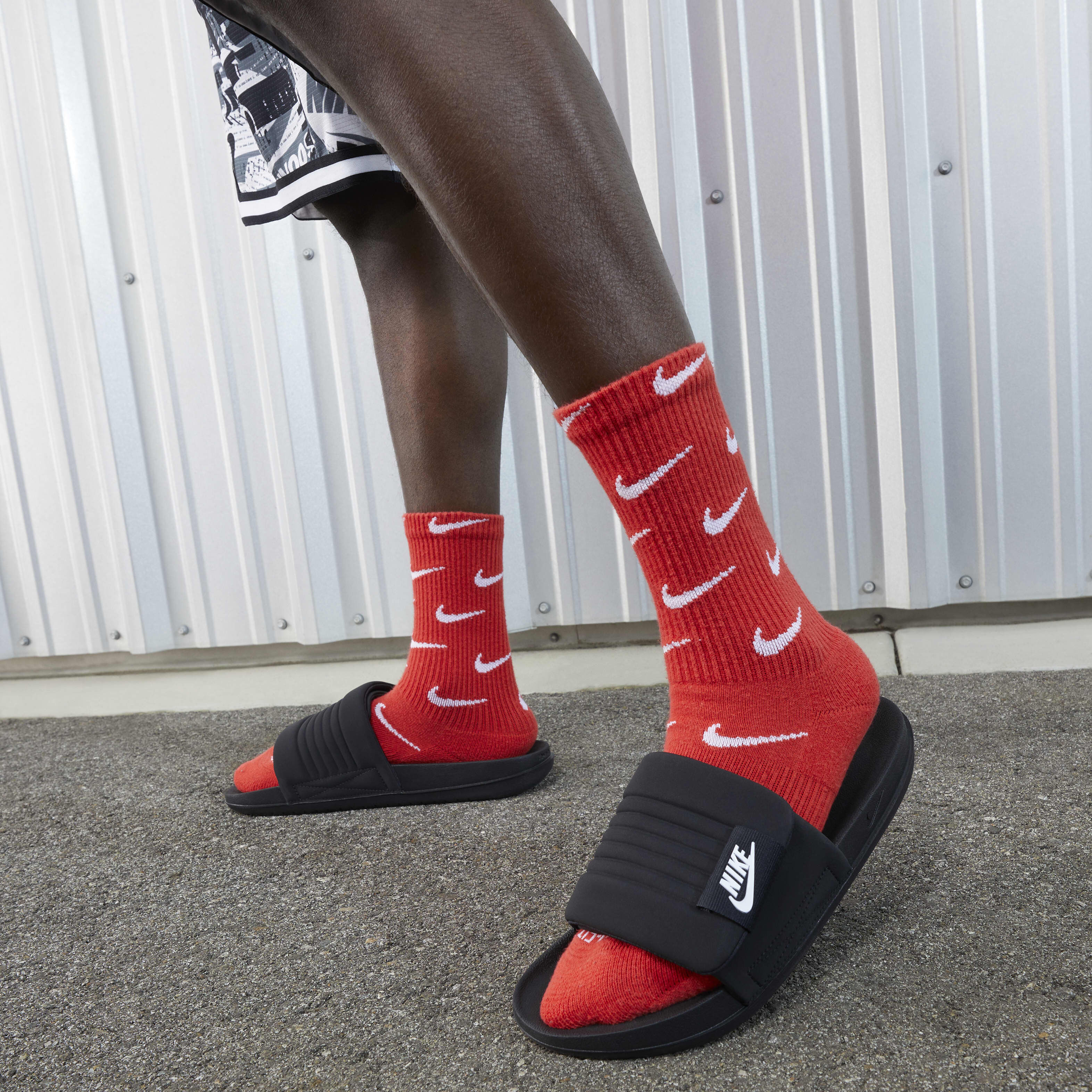 Buy Nike Offcourt Adjust Men's Slides - Black/Black/White