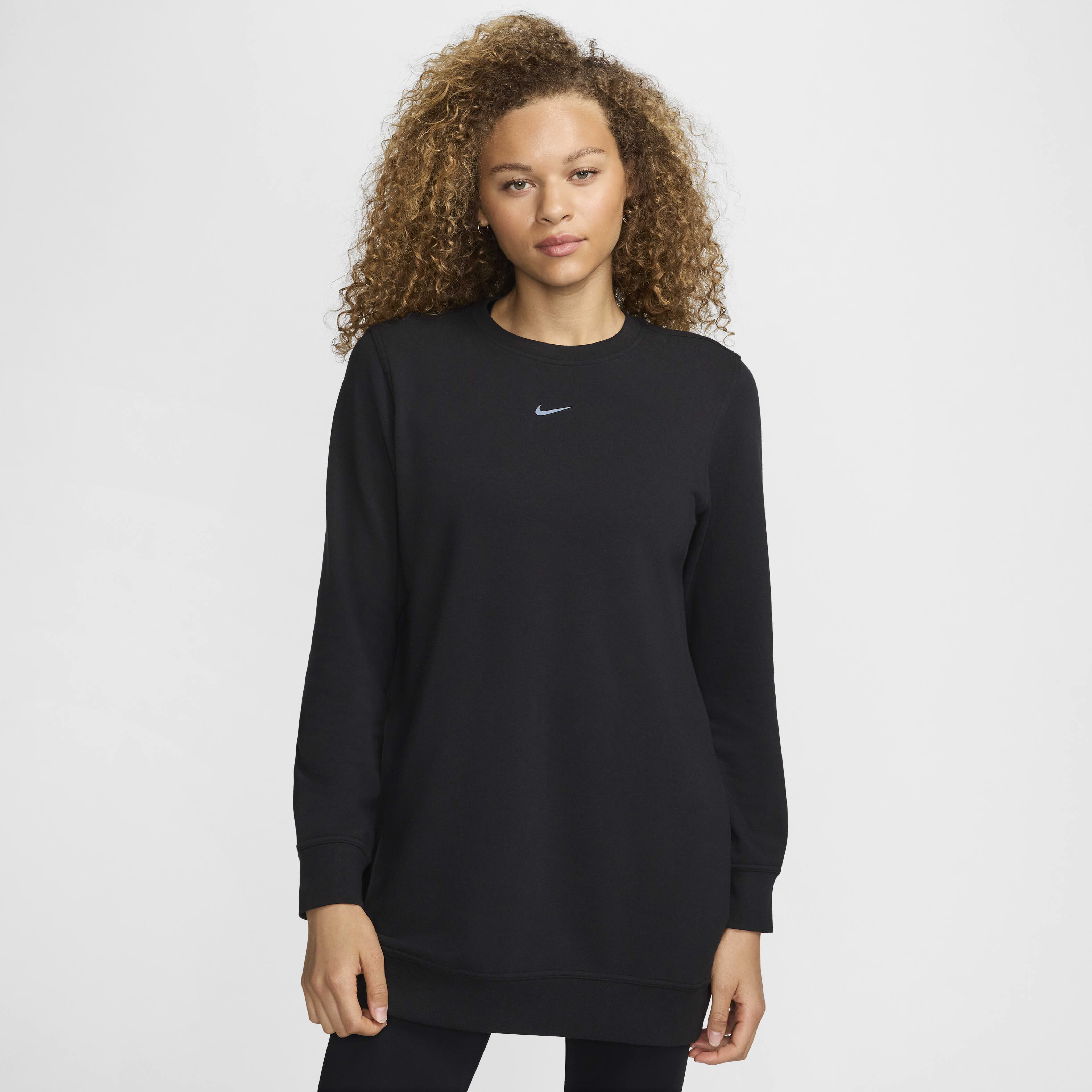 Buy Nike Dri FIT One Women s Crew Neck French Terry Tunic Nike Saudi Official