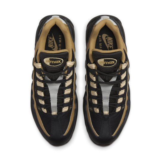 Nike air max 95 black gold and white hot sale