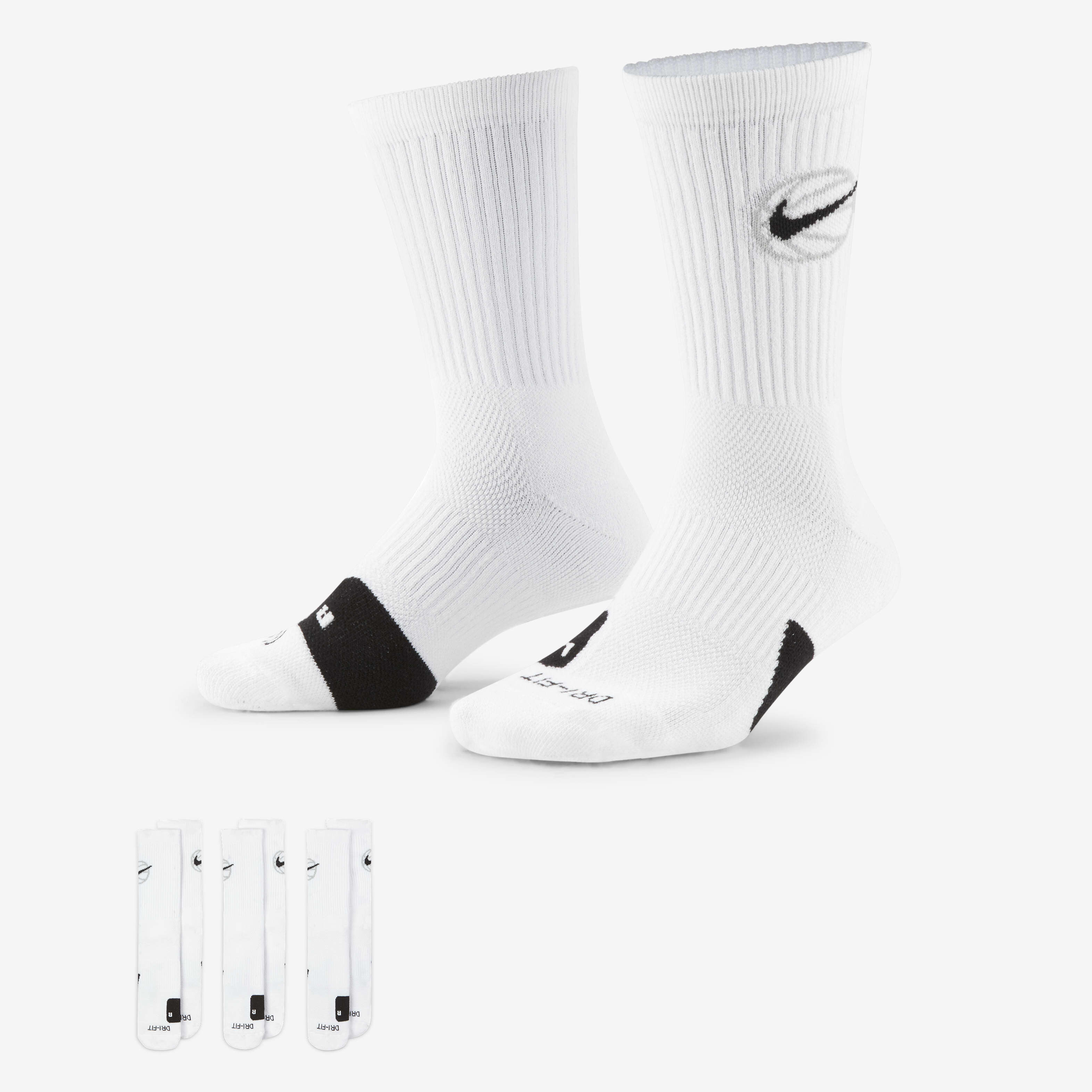 Buy Nike Everyday Crew Basketball Socks 3 Pairs Nike Saudi Official