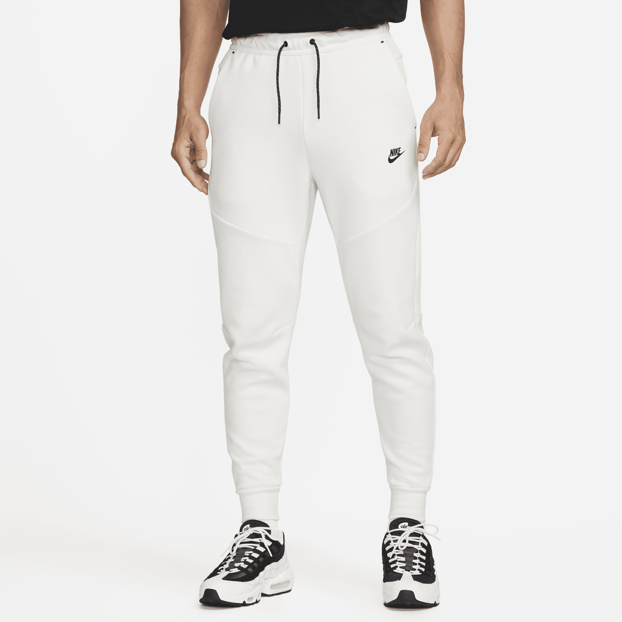 White nike fleece sale pants