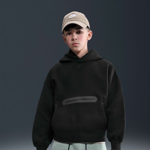 Hoodies & Sweatshirts-Nike, Nike Sportswear Tech Fleece, Big Kids' (Boys') Oversized Pullover Hoodie