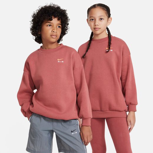 Kids' Sweatshirts-Nike, Nike Air Icon Fleece, Older Kids' Oversized Crew-neck Sweatshirt