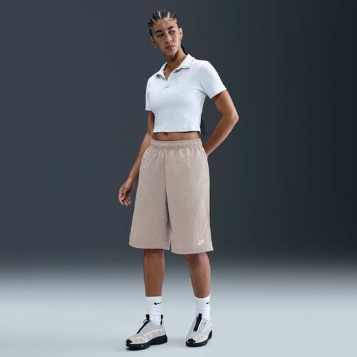 New In Women's Shorts-Nike, Nike Sportswear, Women's Mid-Rise Loose Knee-Length Shorts