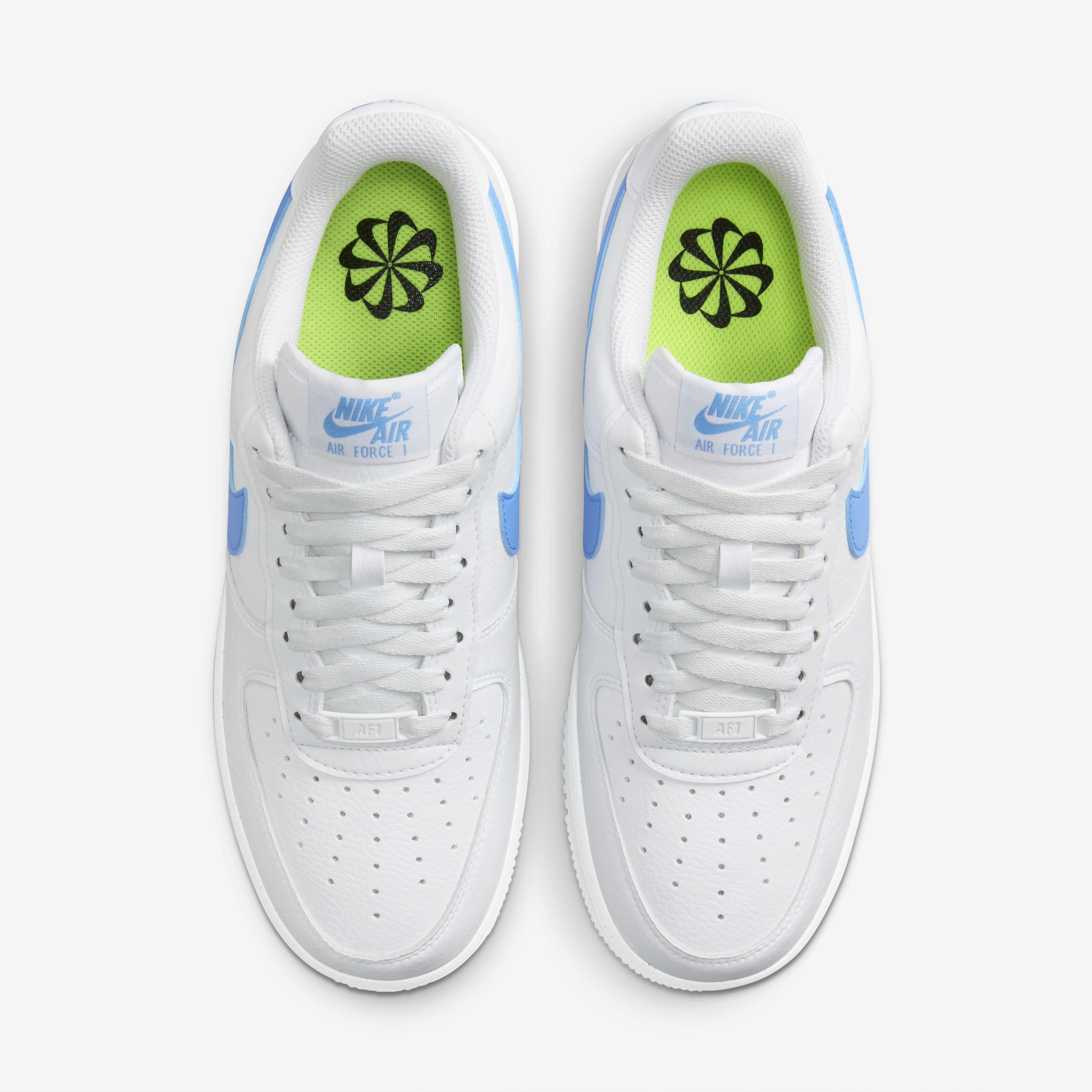 Nike white  and  pl blue air force 1 07 se trainers clearance