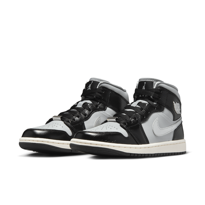 Air jordan 1 mid white 2024 metallic silver