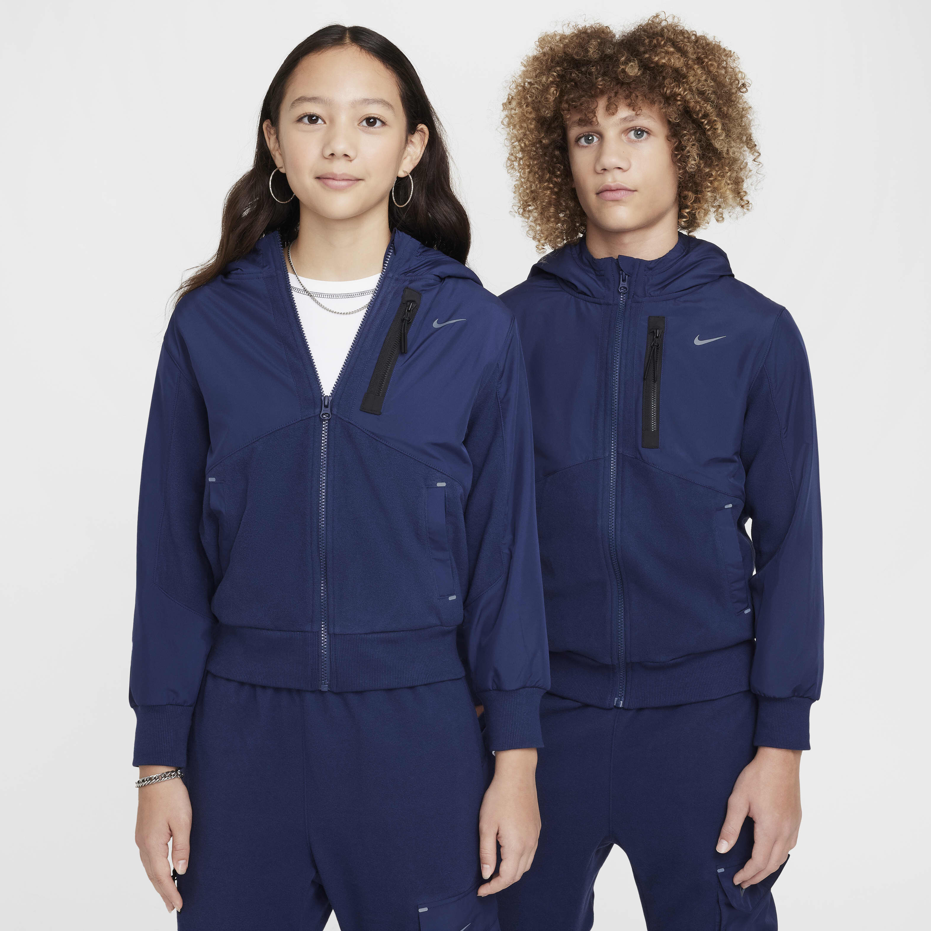 Navy blue nike windbreaker womens discount