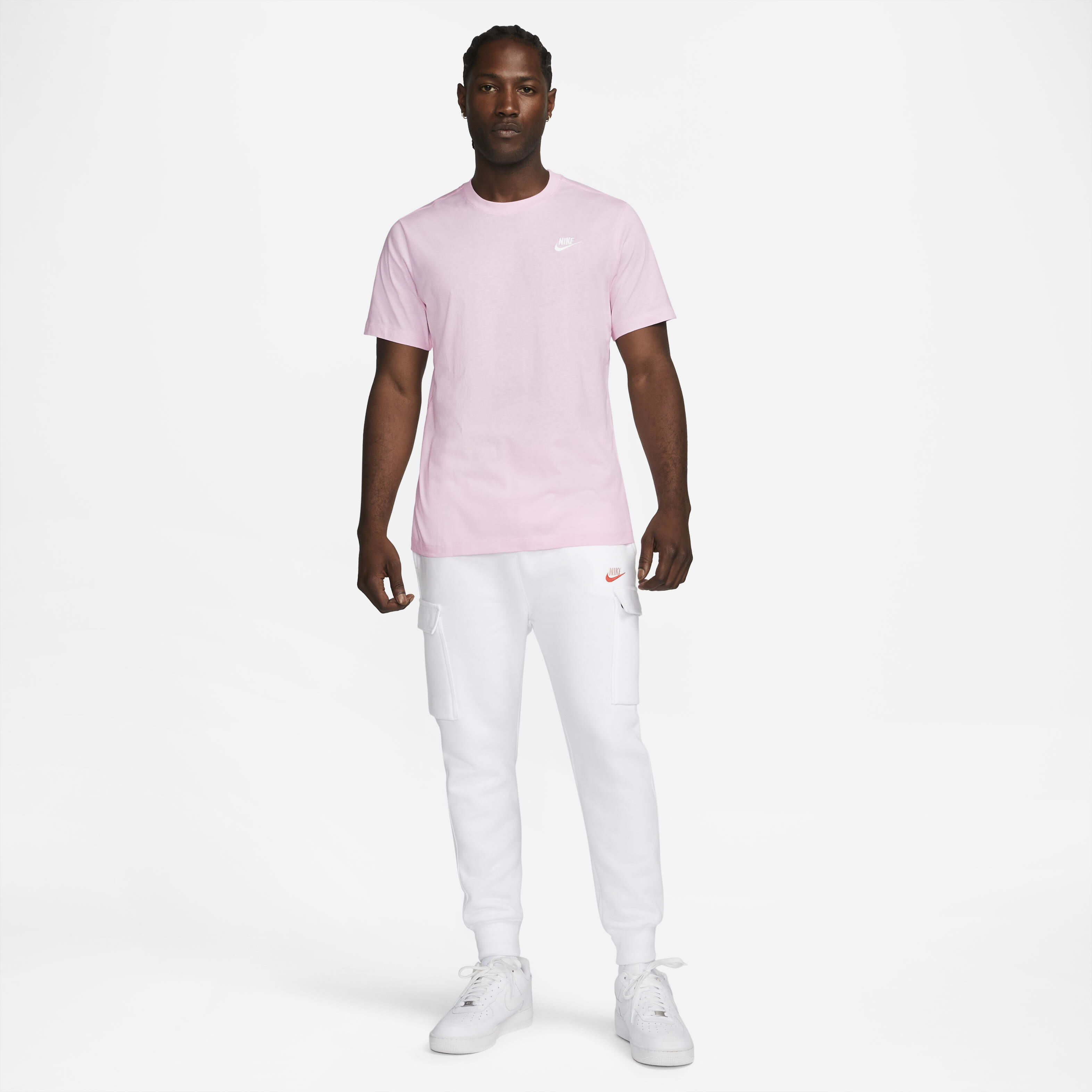 ★ Nike★ Sportswear Club T-Shirt M Washed Coral White AR49 T-shirt Nike Club - Nike - Top Brands - Men