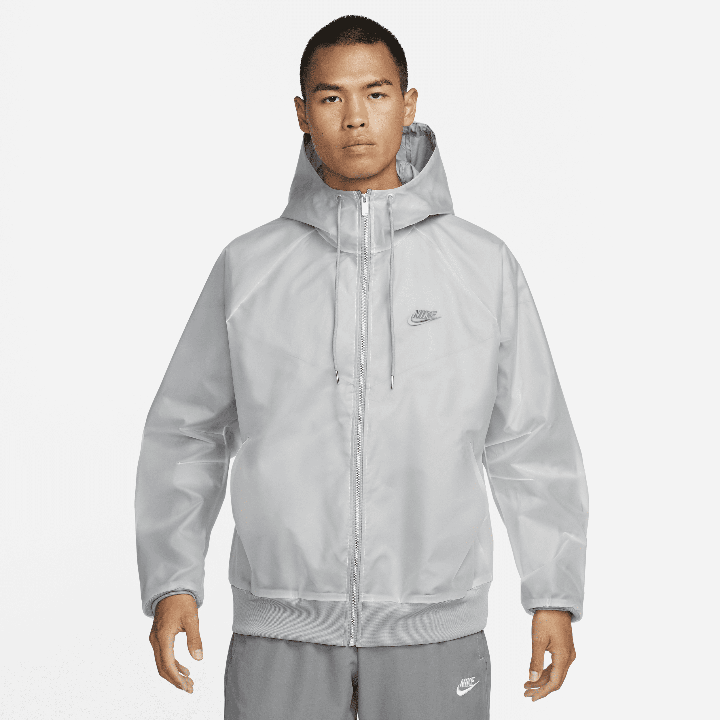 All white nike windbreaker mens discount
