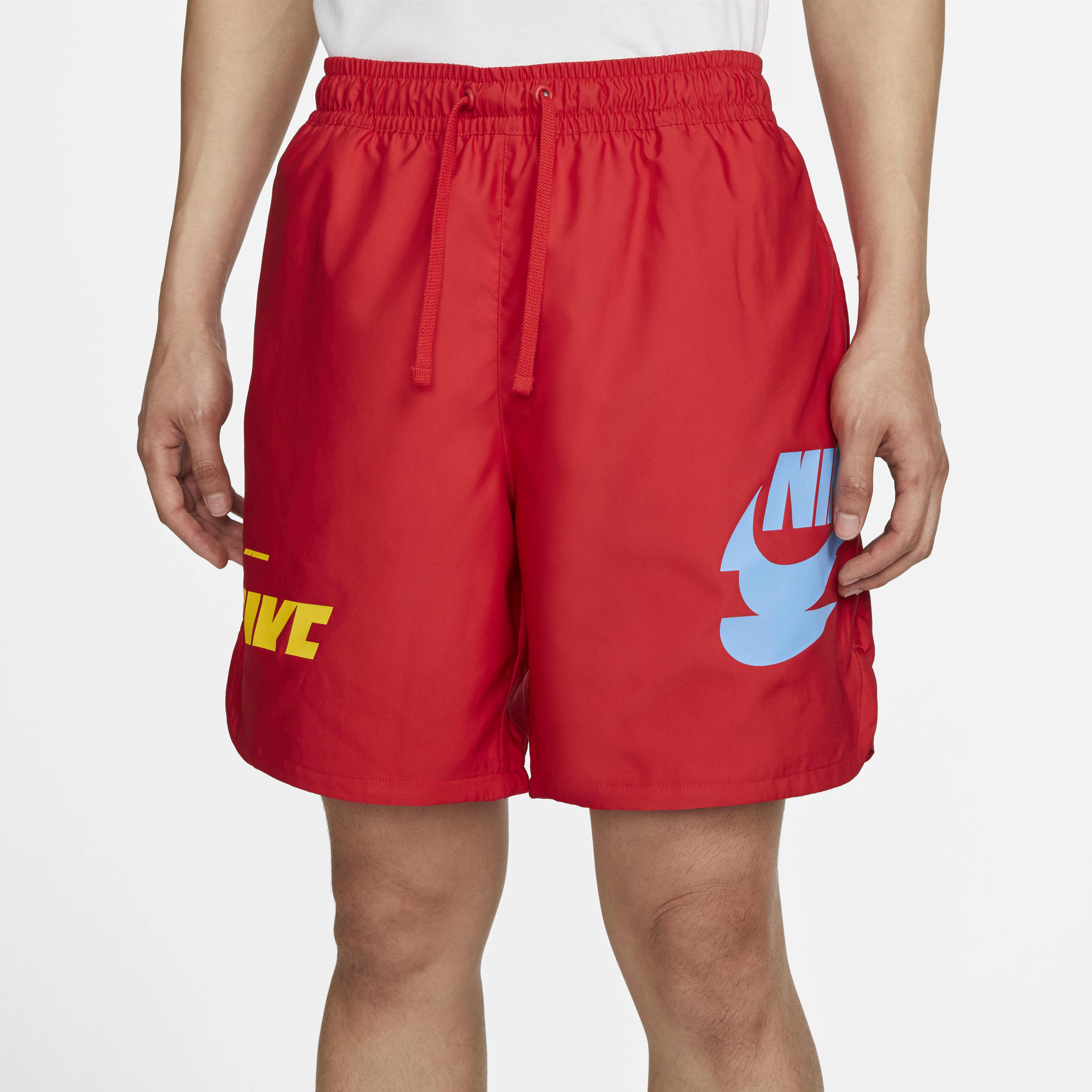 Buy Nike Sportswear Sport Essentials Men s Woven Shorts University Red White Nike Saudi Official