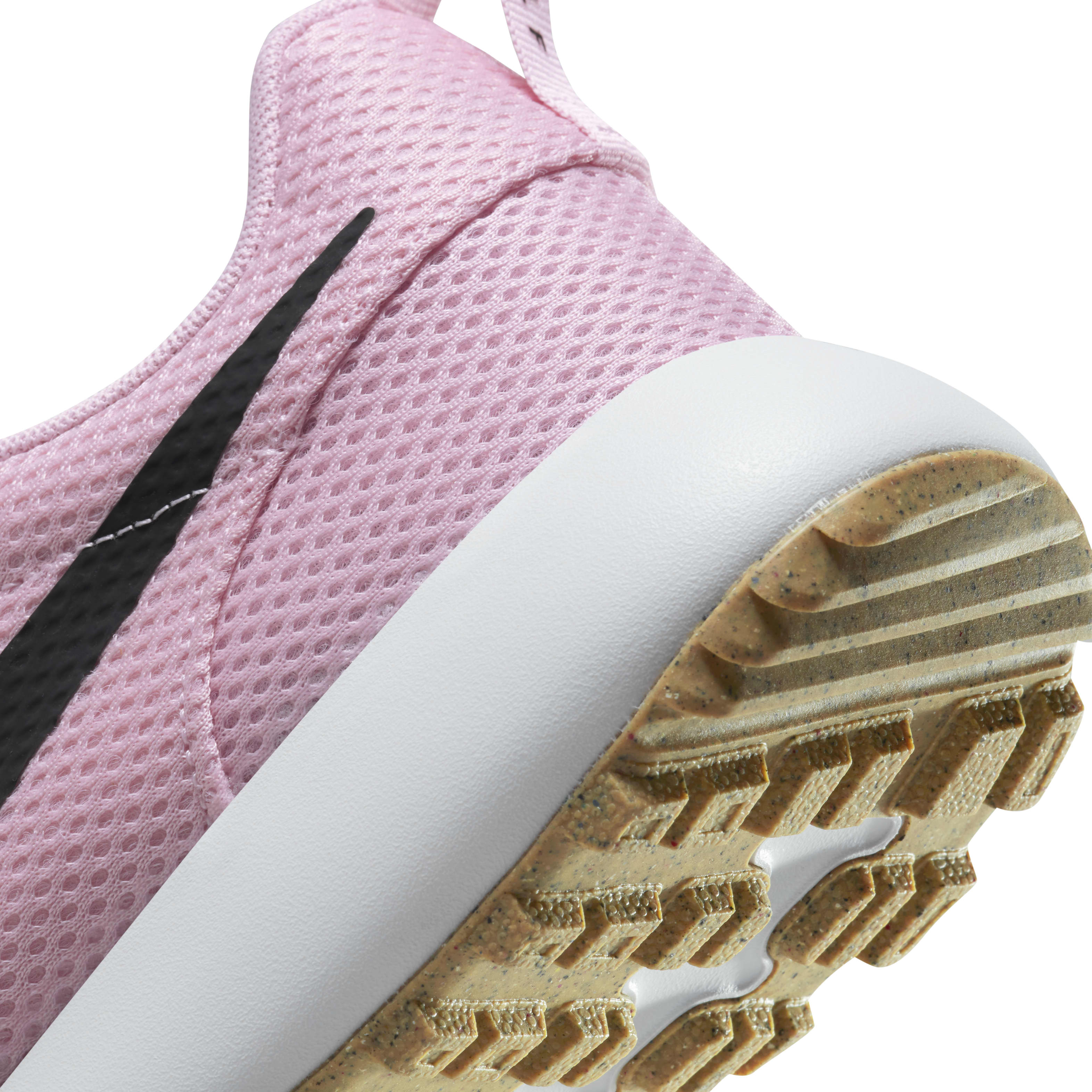nike roshe pink and white trainers