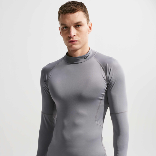 Men's Long Sleeves Shirts-Nike, Nike Pro, Men's Dri-FIT Fitness Mock-Neck Long-Sleeve Top