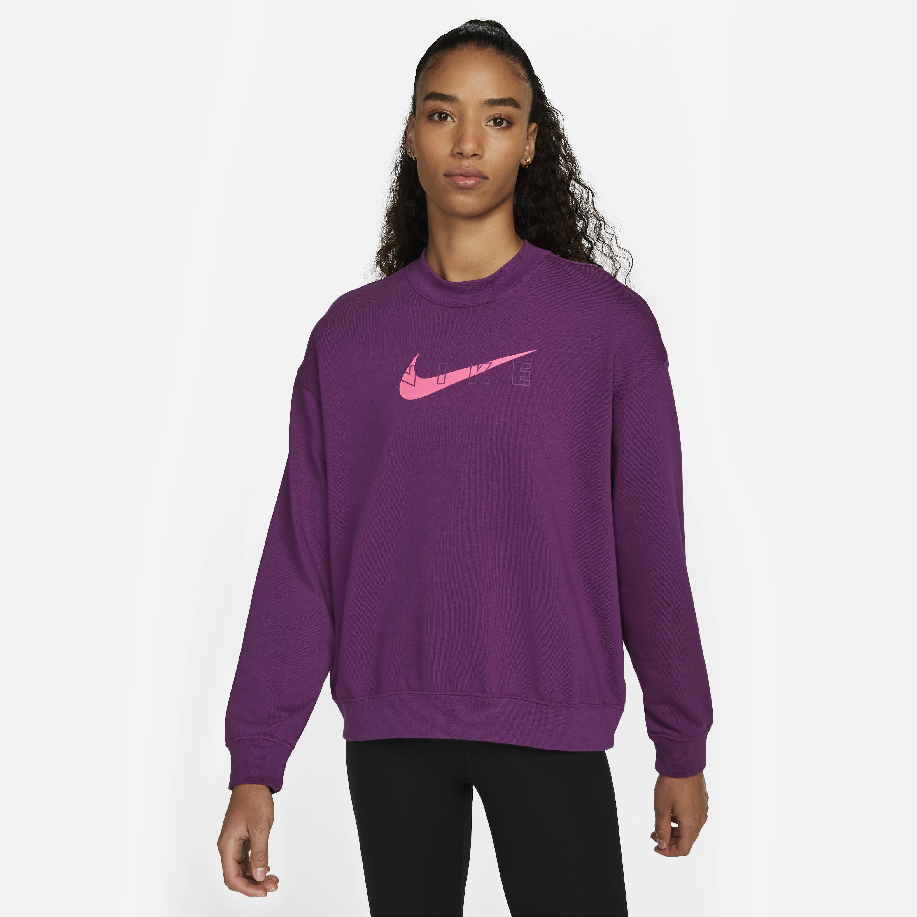 Buy Nike Dri FIT Get Fit Women s Graphic Training Crew Neck Sweatshirt Nike Saudi Official