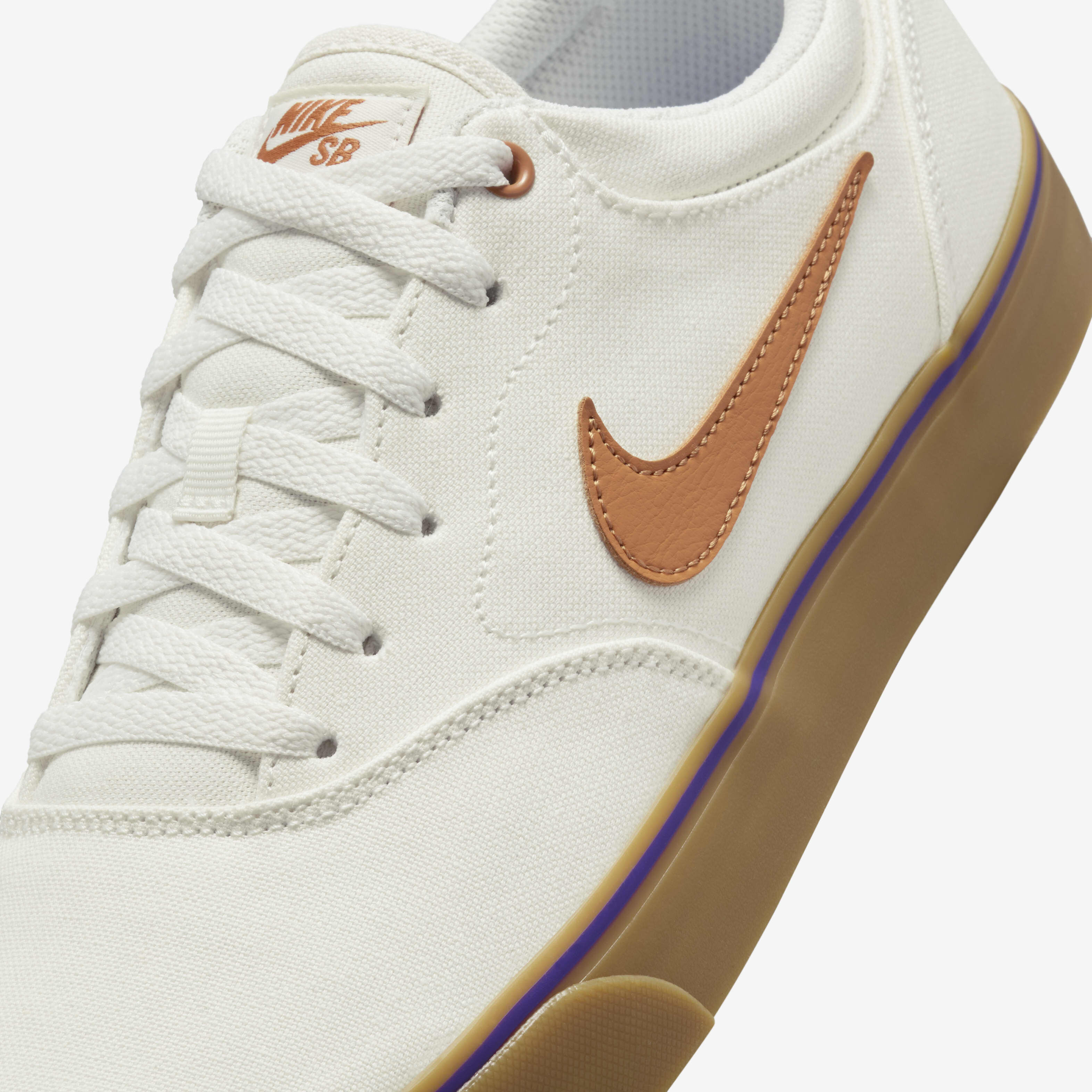 Nike sb chron white & gum skate shoes online