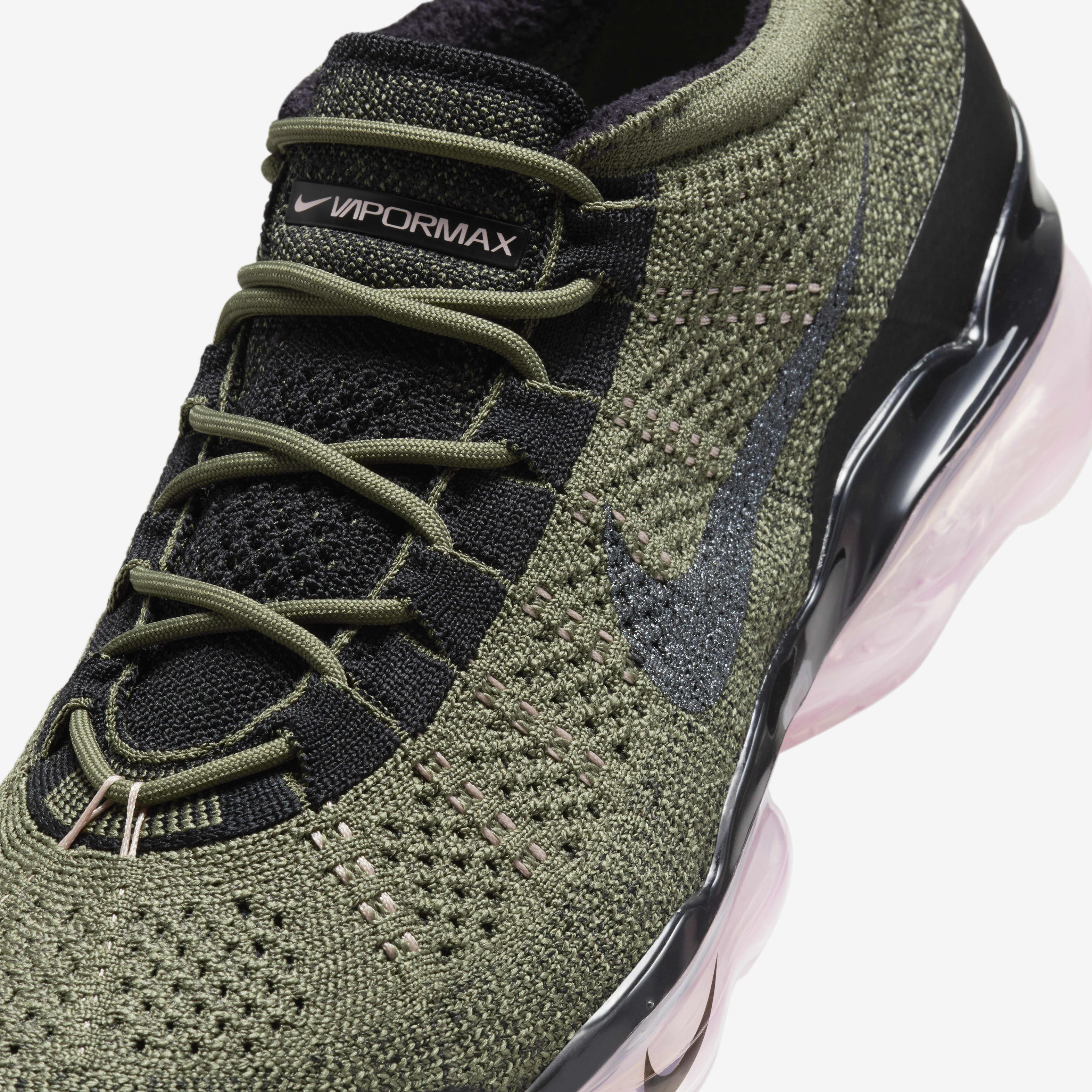 Buy Nike Air VaporMax 2023 Flyknit Men s Shoes Medium Olive Pink Oxford Black Black Nike Saudi Official