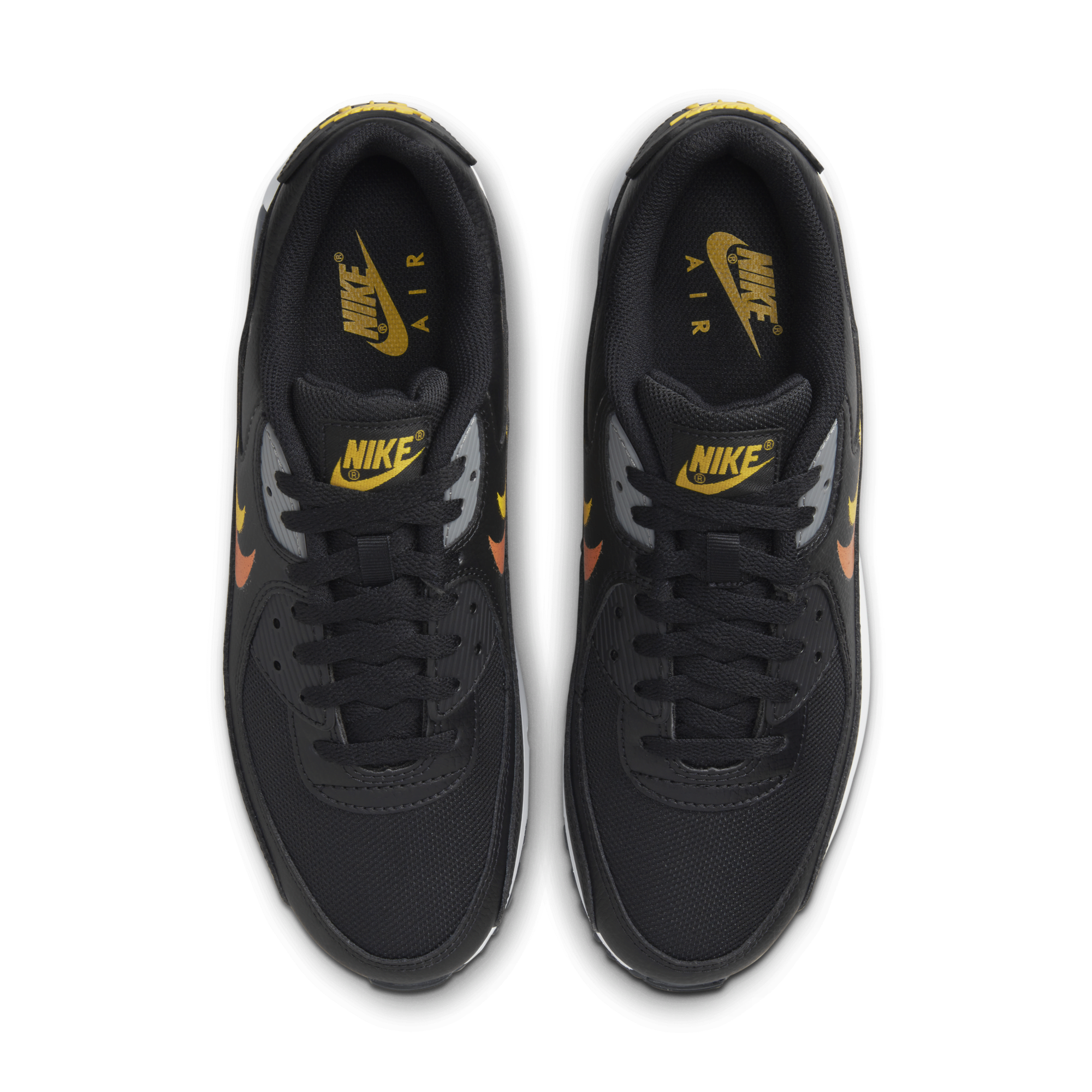 Nike air max cheap black with gold tick