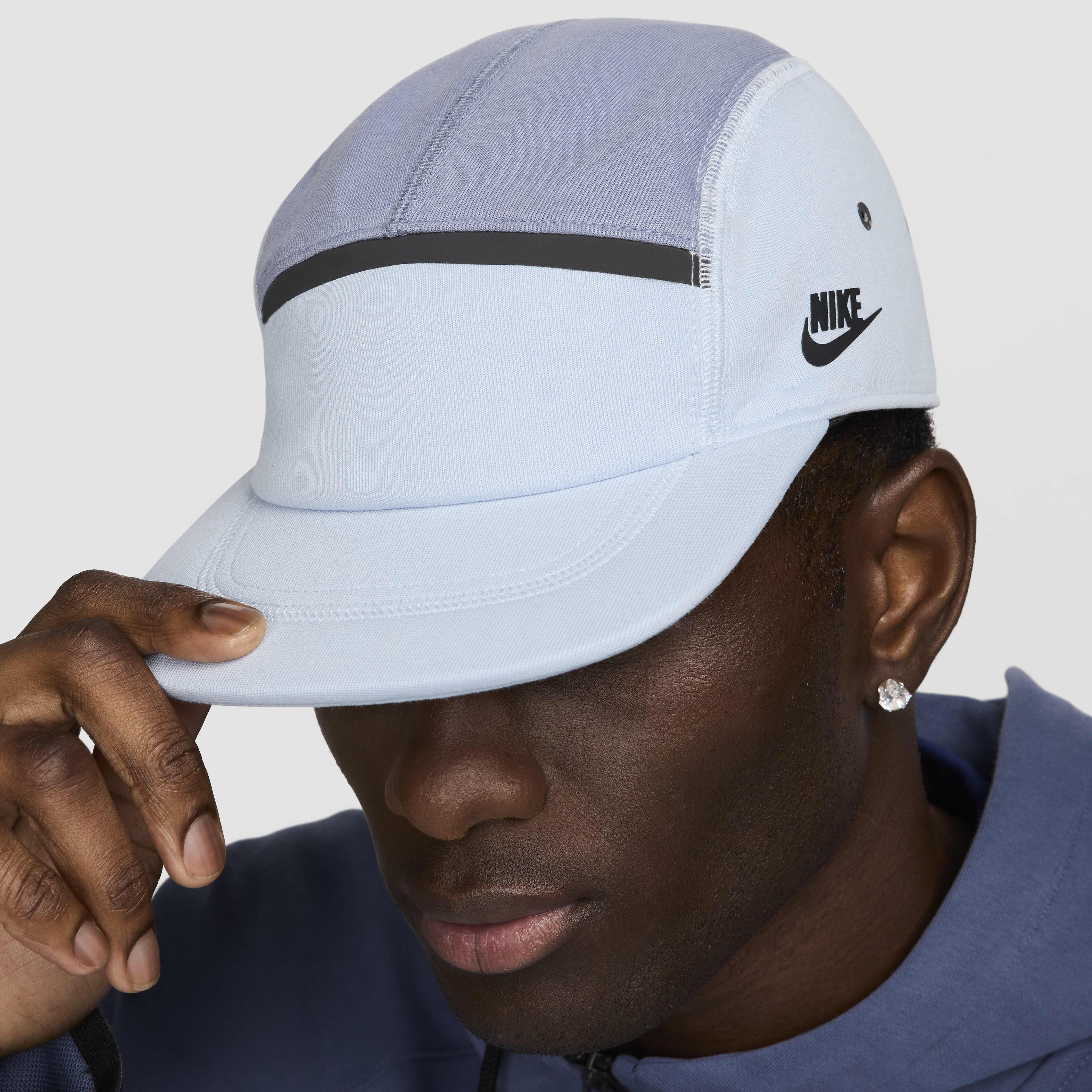 Buy Nike Fly Unstructured Tech Fleece Cap Light Armoury Blue Ashen Slate Black Nike Saudi Official