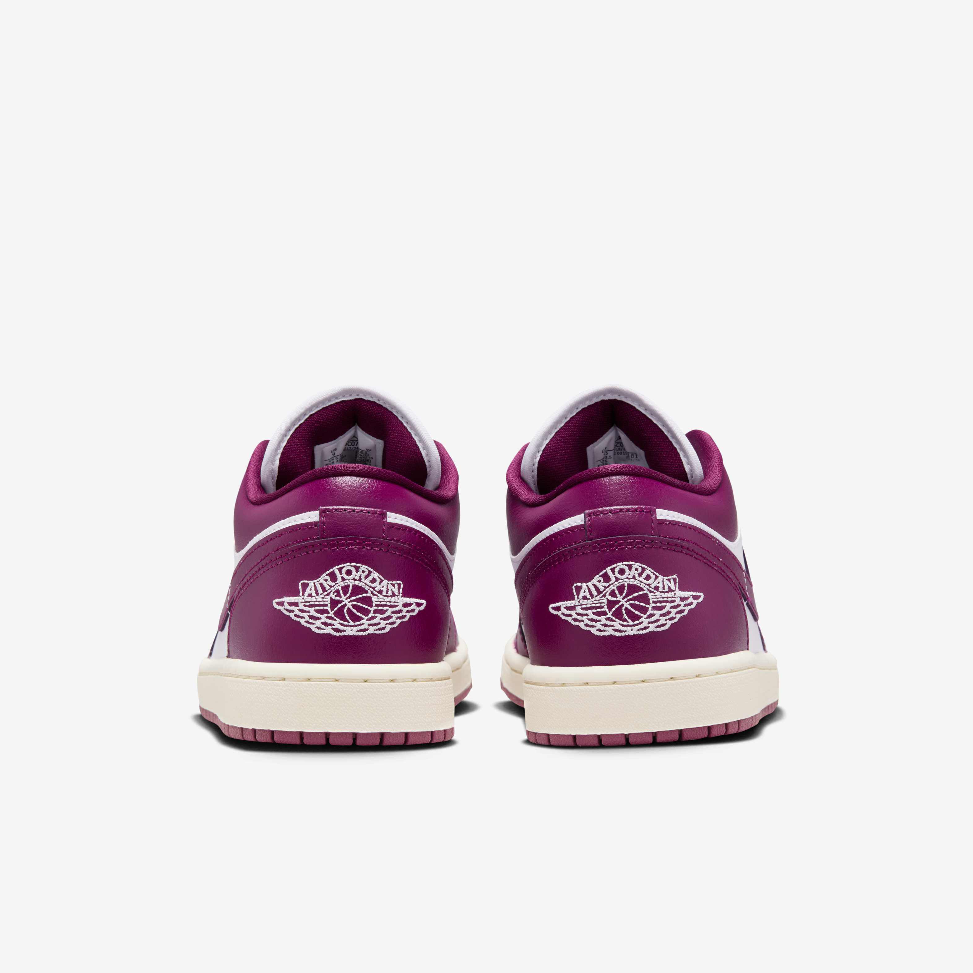 国内配送 NIKE W AIR JORDAN 1 LOW WHITE/SAIL-BORDEAUX Nike WMNS Air Jordan 1 Low 