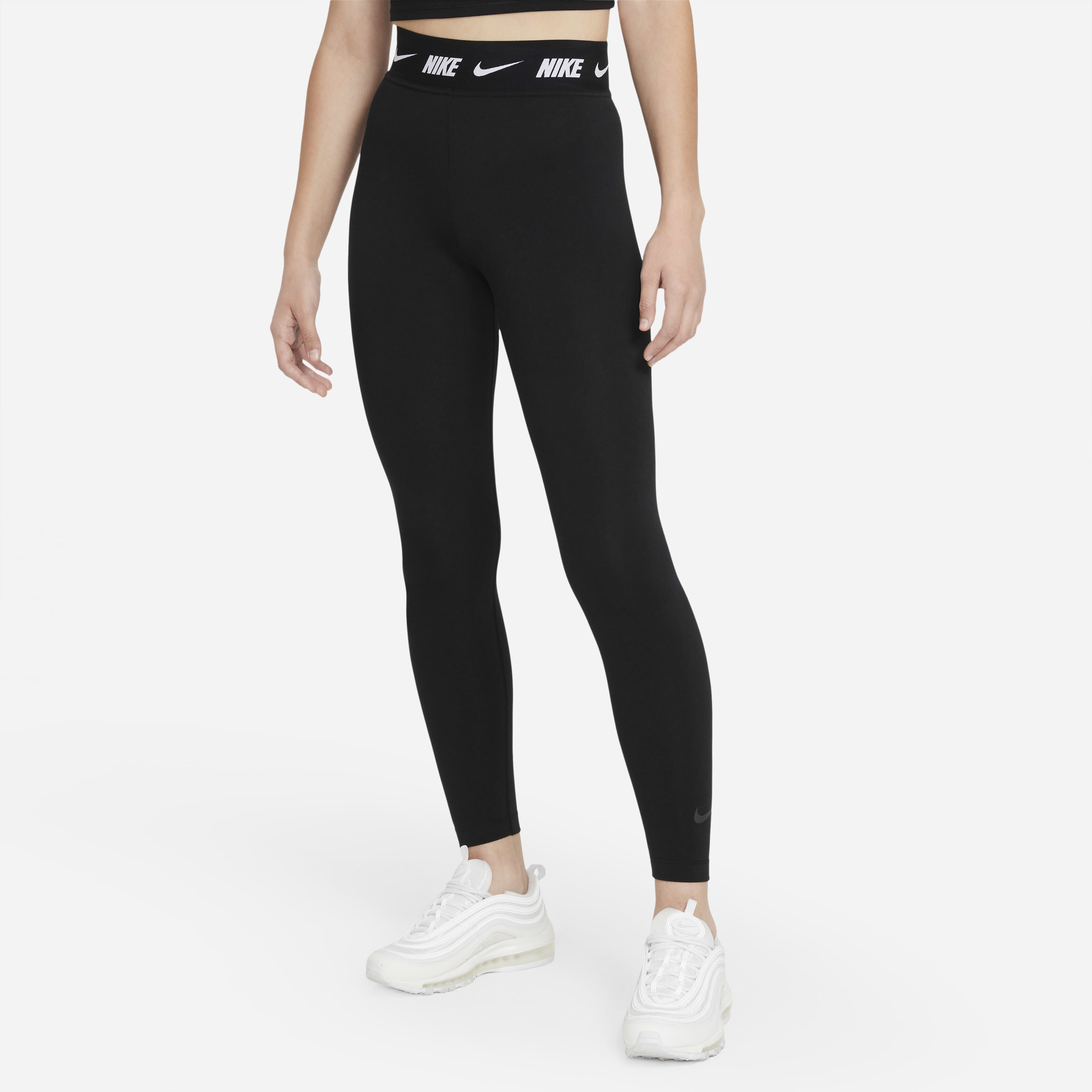 Buy Nike Sportswear Club Women s High Waisted Leggings Black Dark Smoke Grey Nike Saudi Official