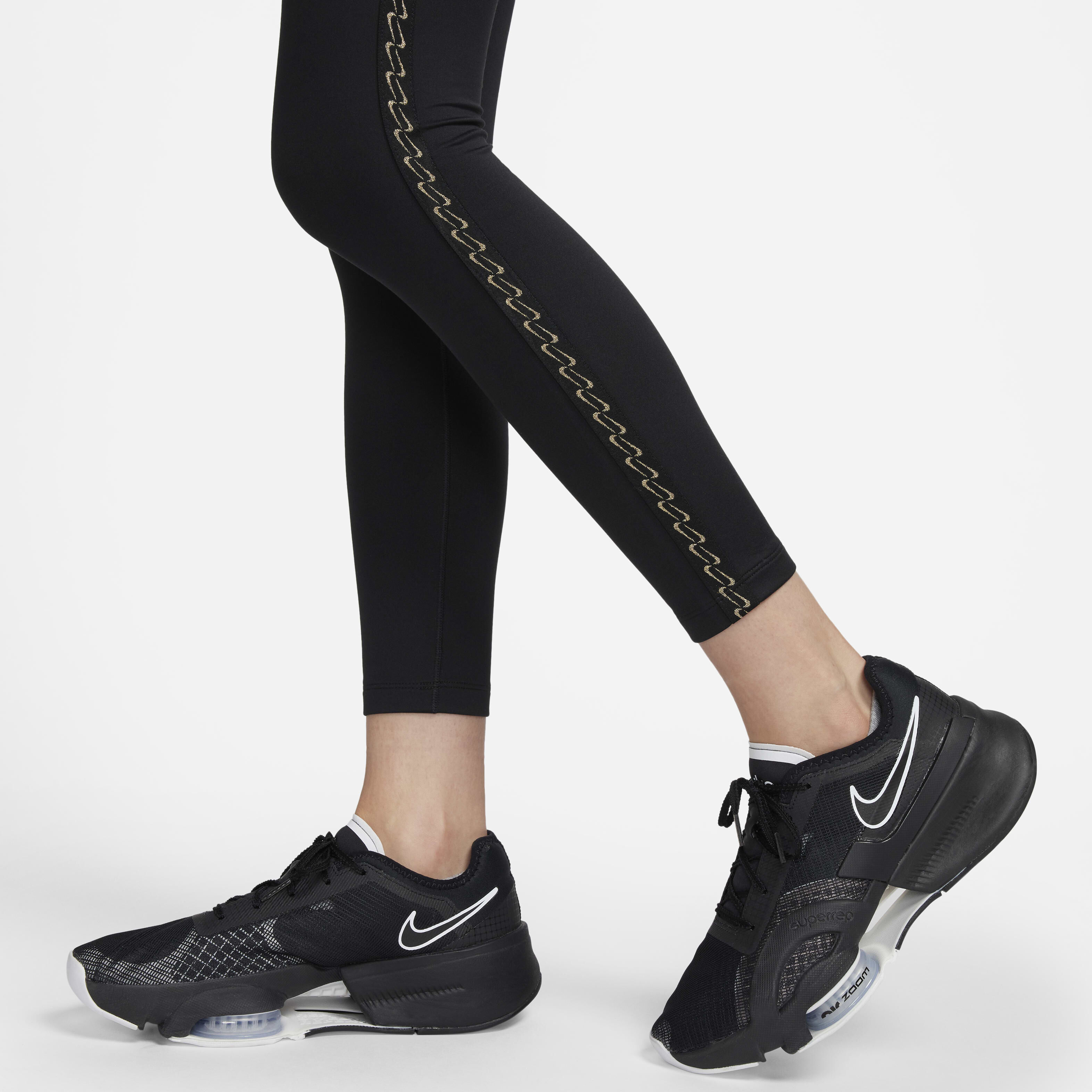 Buy Nike One Women s Therma FIT High Waisted 7 8 Leggings Black White Nike Saudi Official