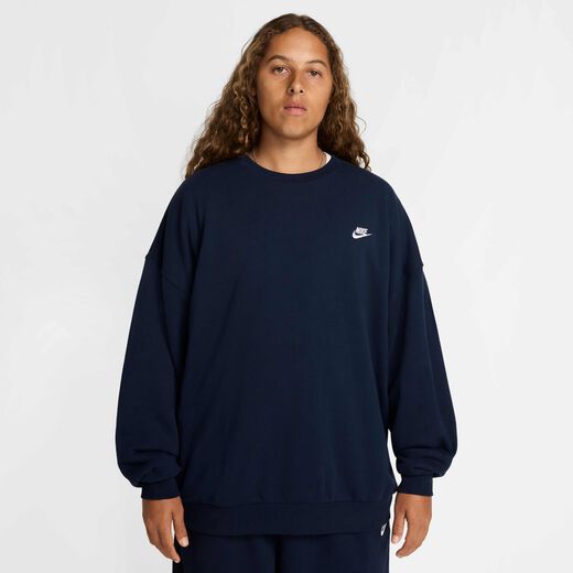 Men's Sweatshirts-Nike, Nike Club Fleece, Men's Oversized French Terry Crew