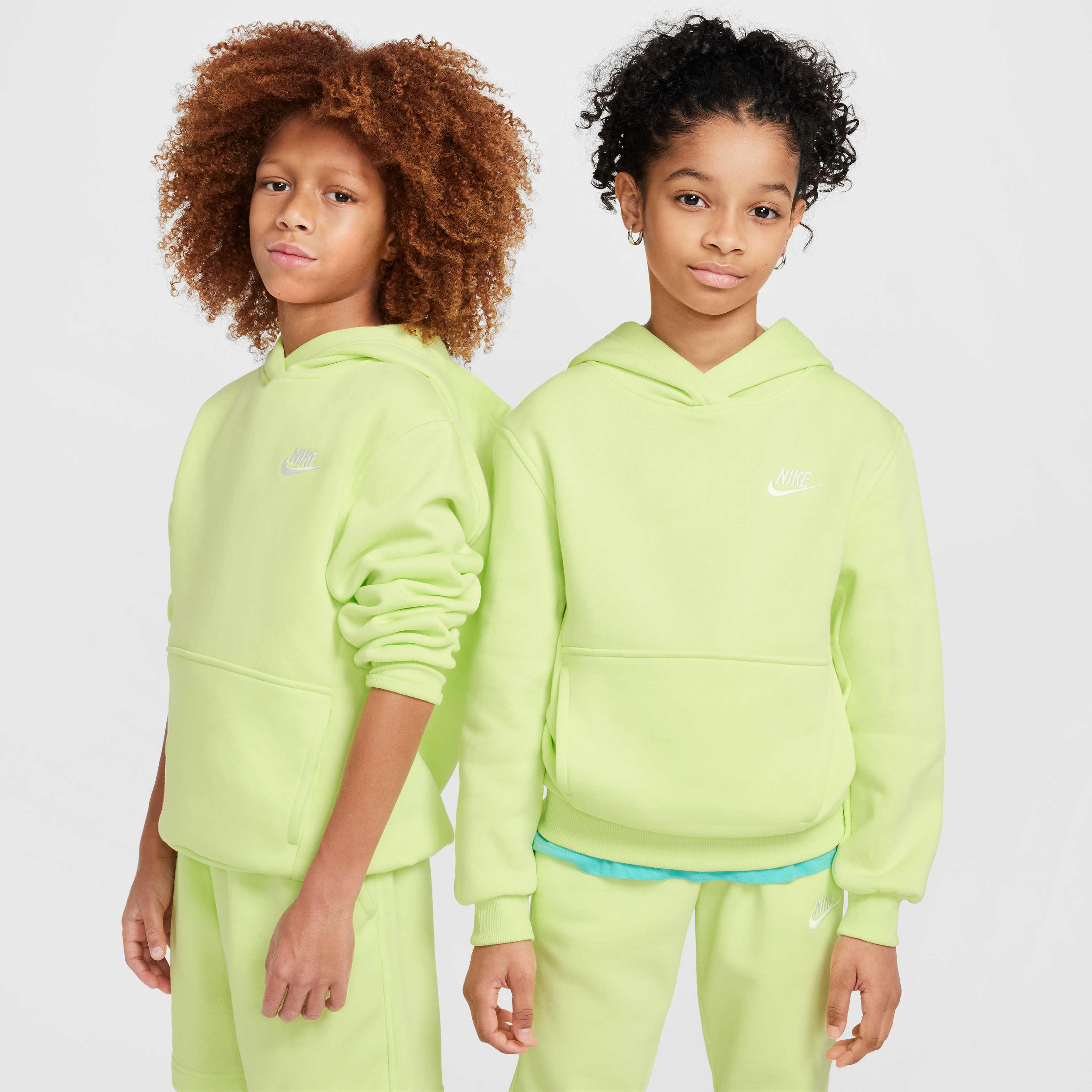 Buy Nike Sportswear Club Fleece Older Kids' Pullover Hoodie - Light Lemon  Twist/White | Nike Saudi Official