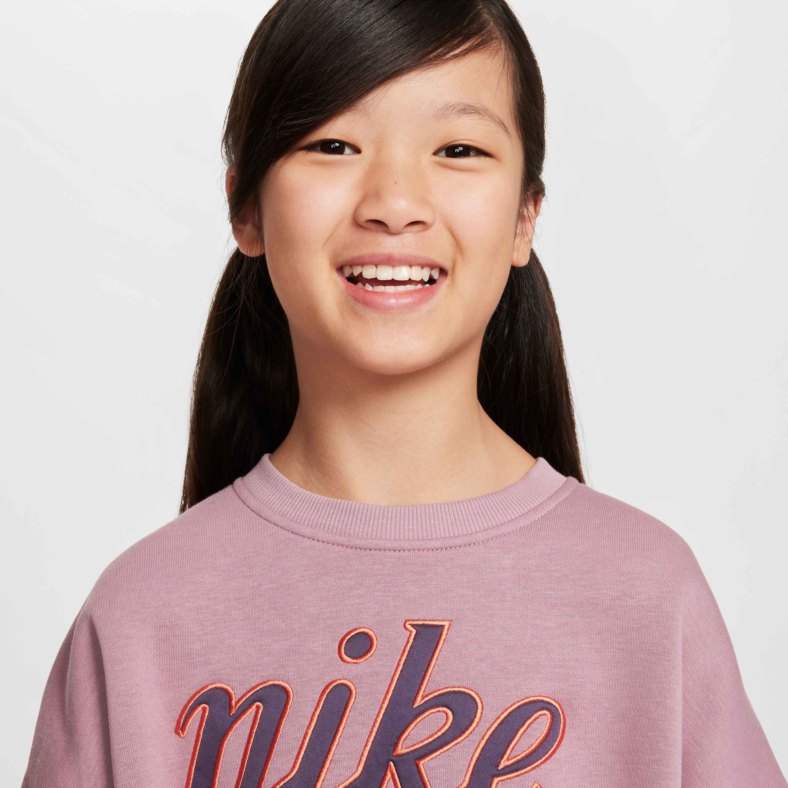 Nike club crewneck sweatshirt in pink cheap