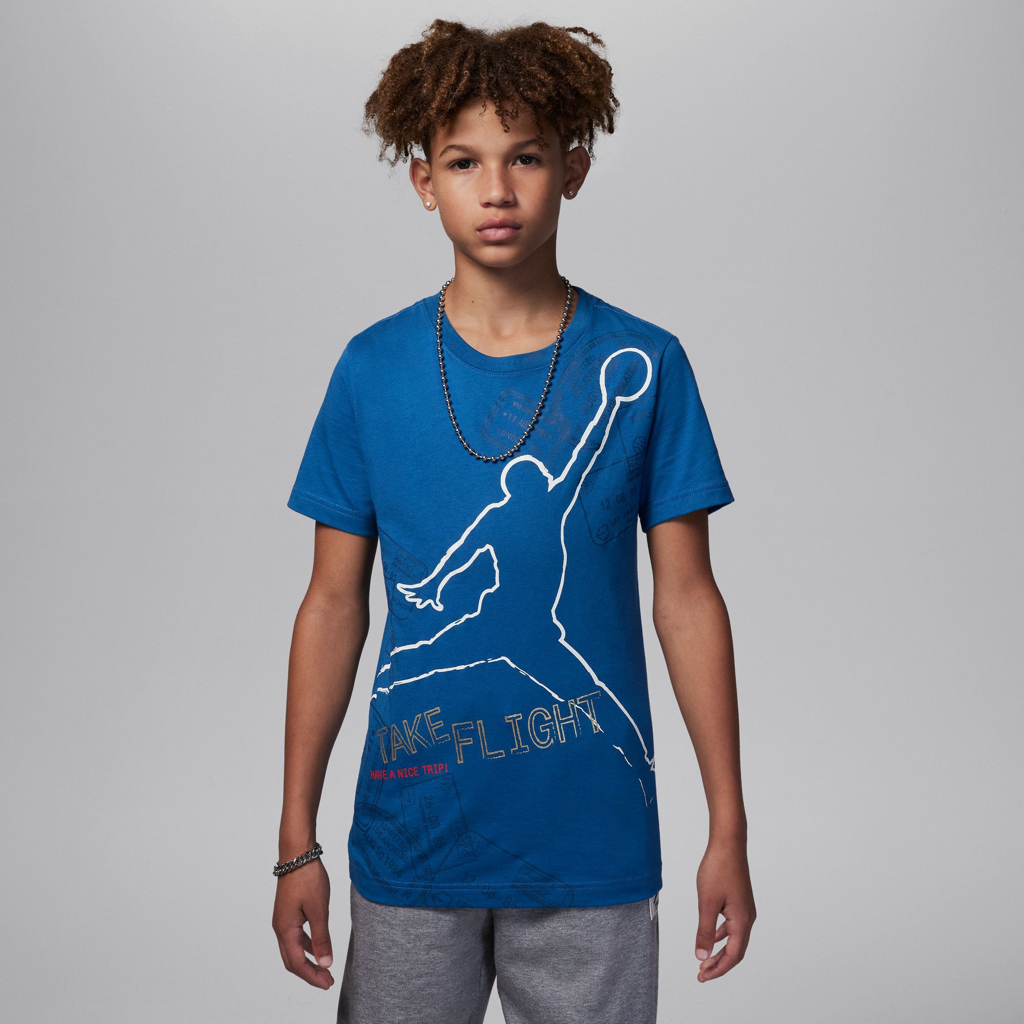 Buy Jordan Flight Big Kids' Graphic T-Shirt Industrial Blue