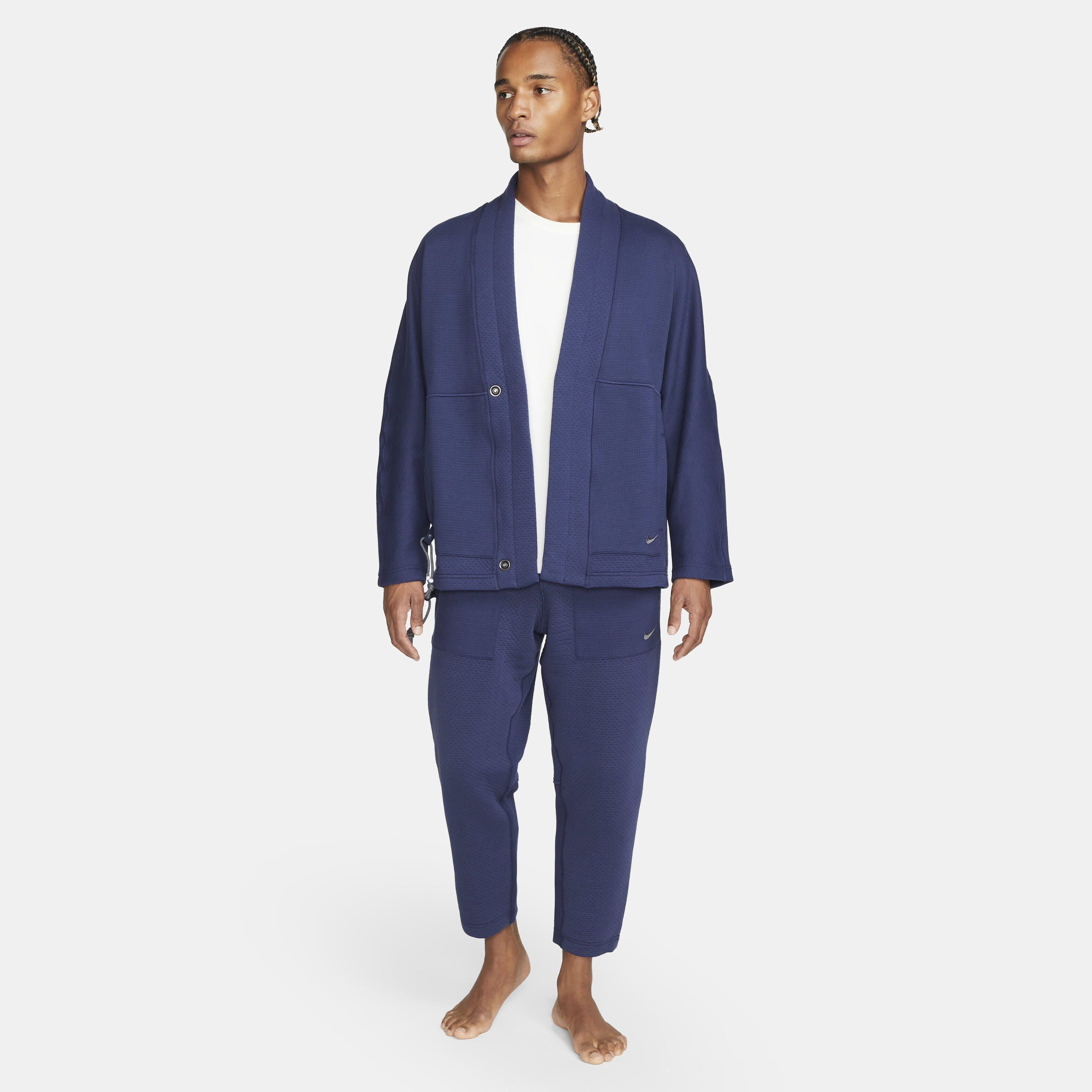 Buy Nike Yoga Men's Fleece Top - Midnight Navy/Iron Grey @ Nike Saudi