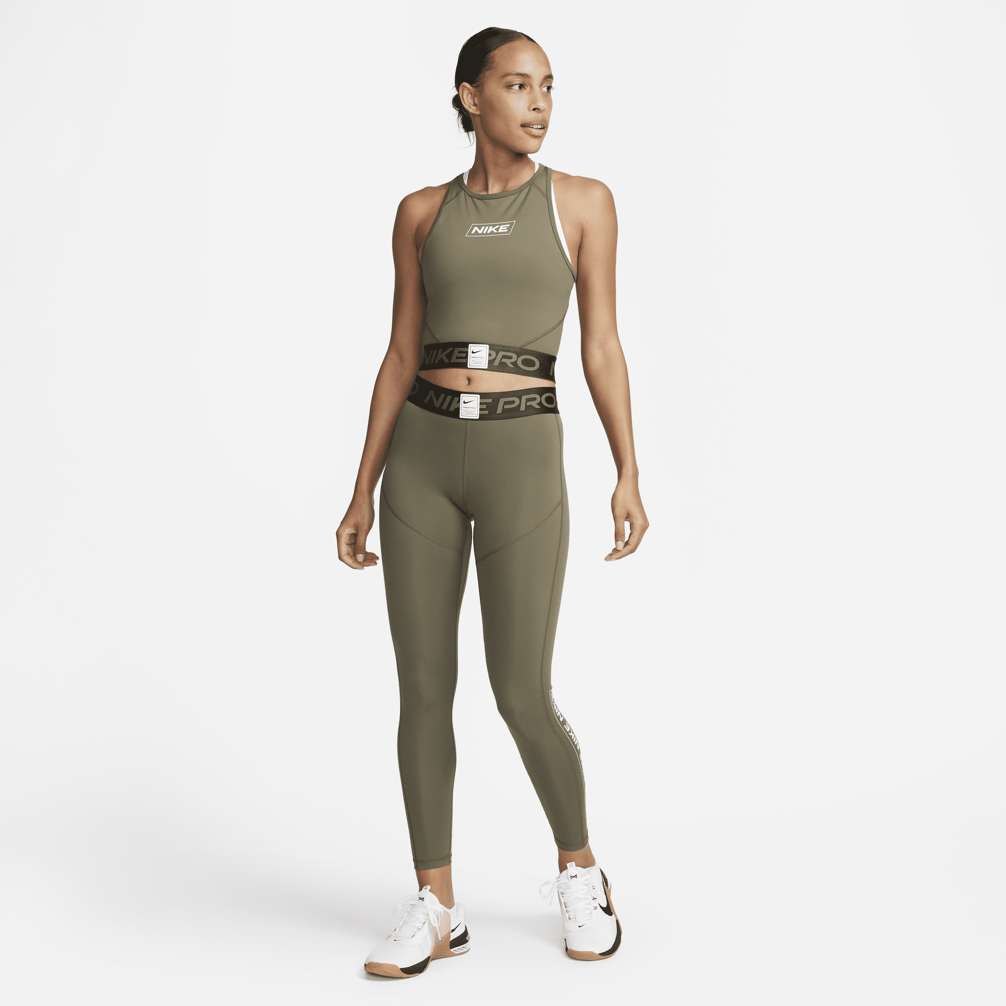 Khaki nike pro leggings outlet