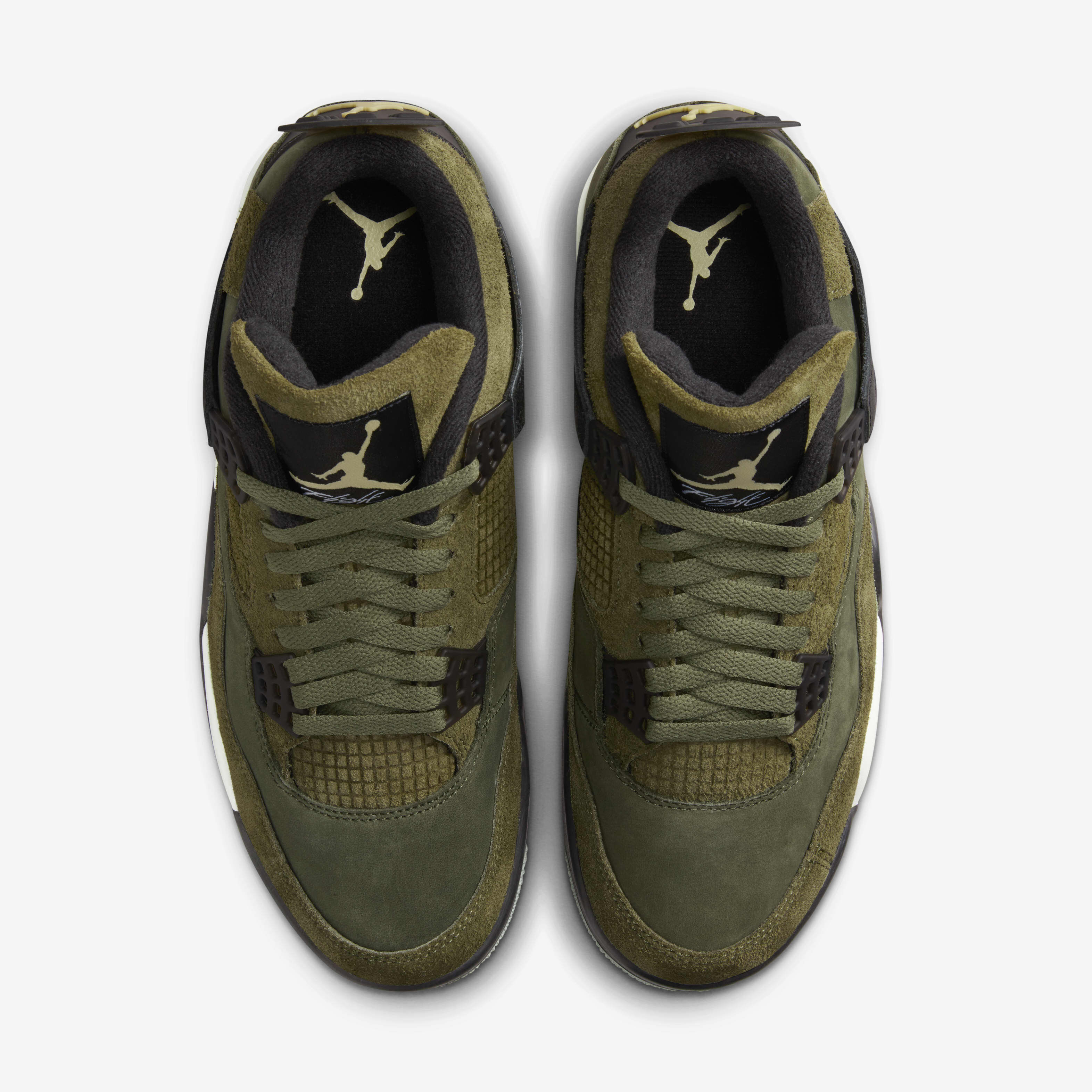 Olive green suede jordans clearance