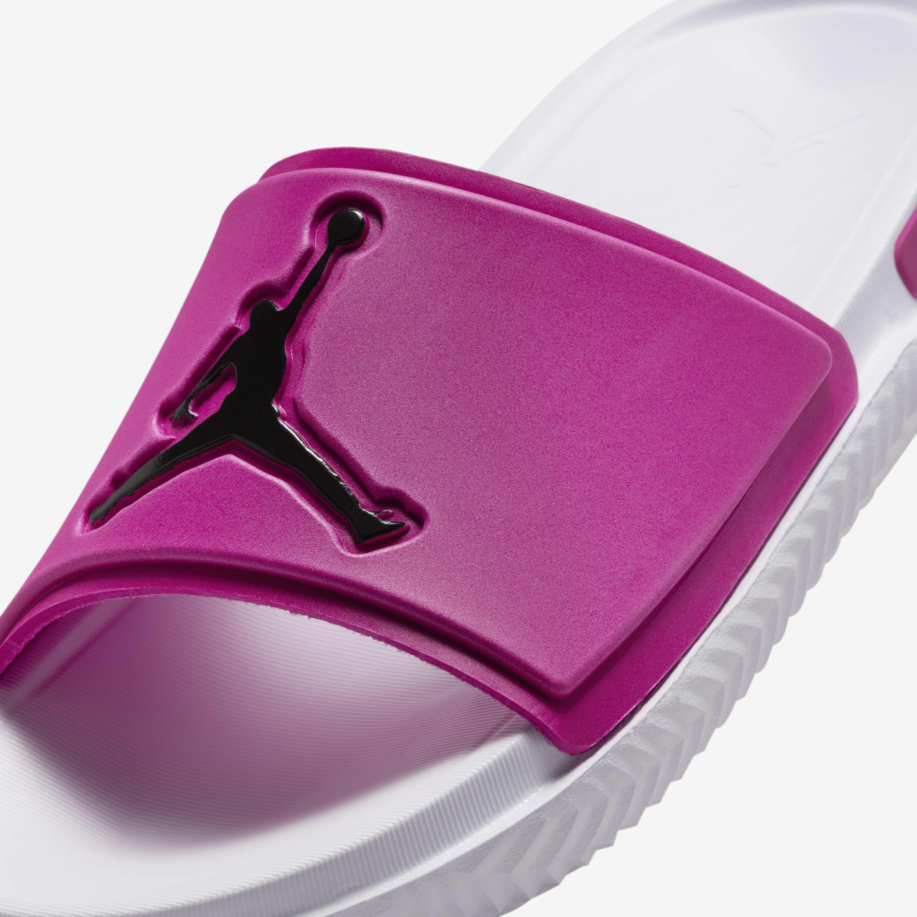 Pink and white jordan slides discount